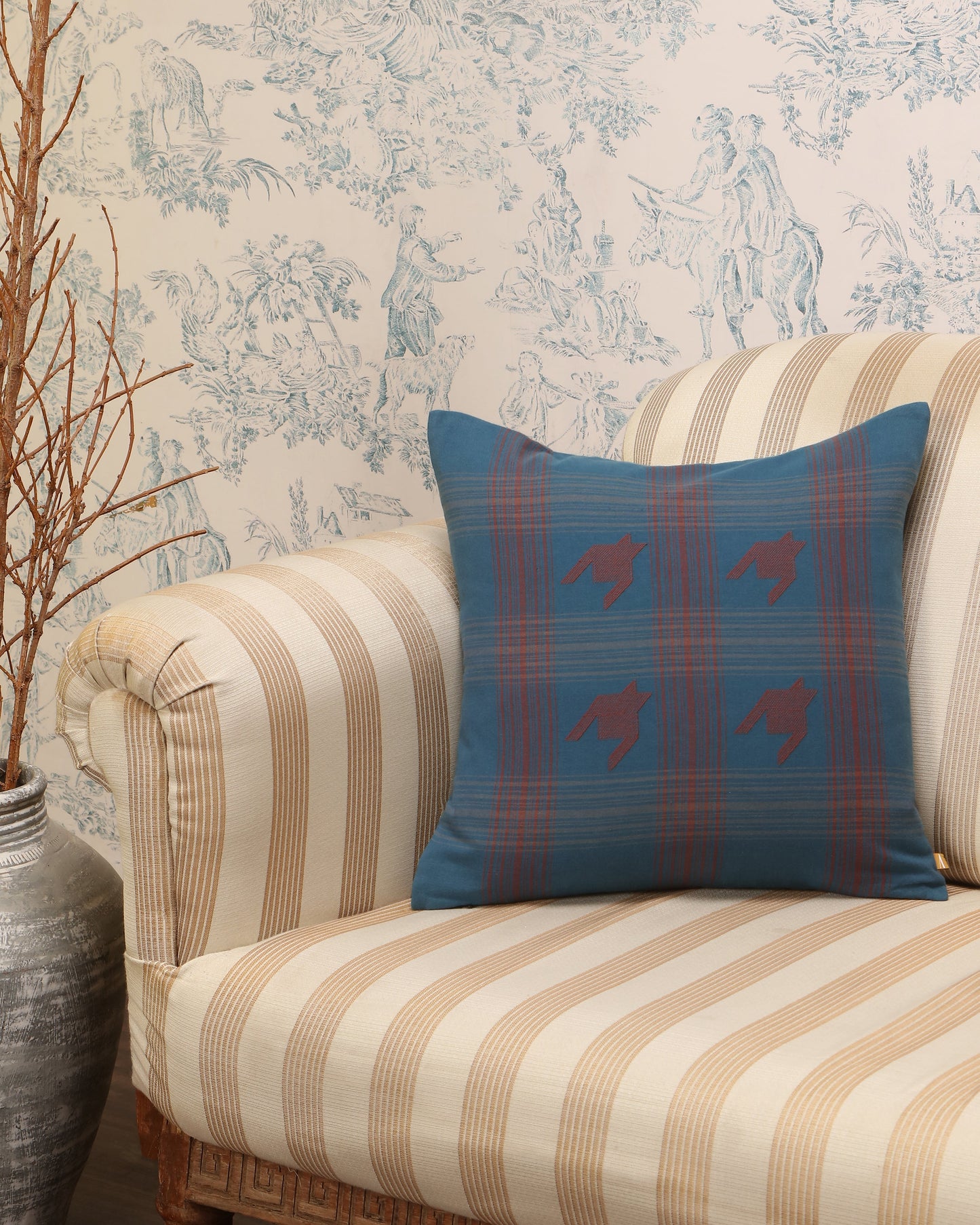 Chartres Extra Weft Cotton Cushion Cover