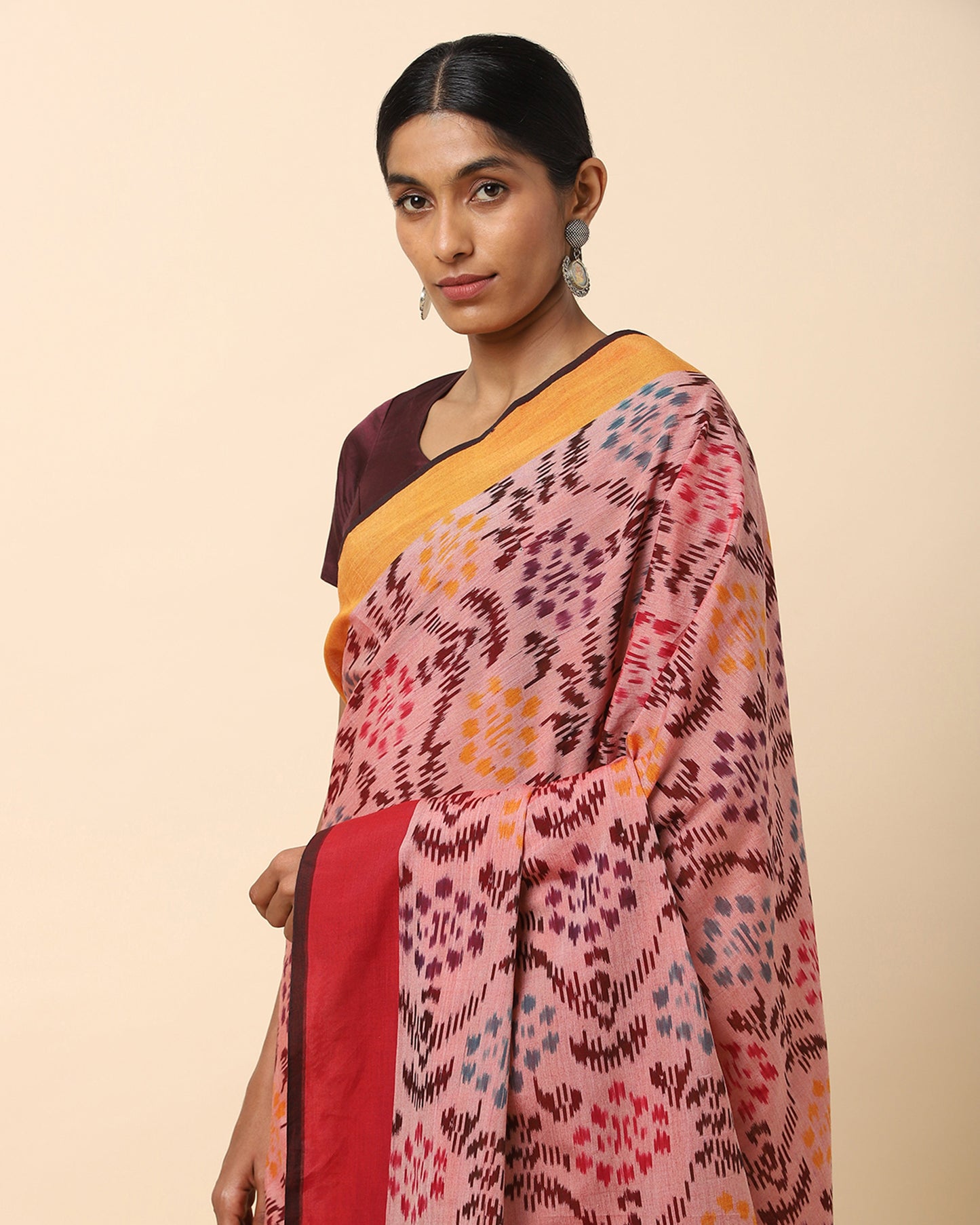 Aashi Warp Ikat Cotton Saree