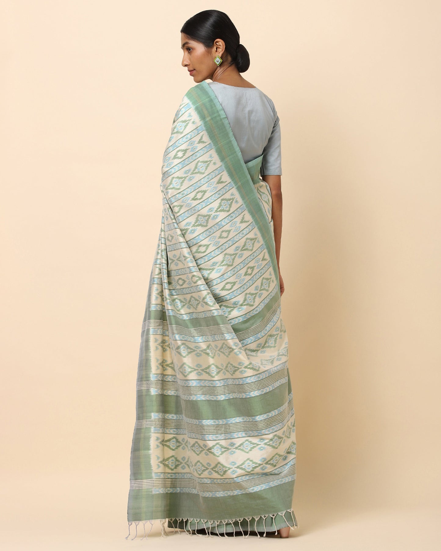 Yaashee Weft Ikat Cotton Silk Saree