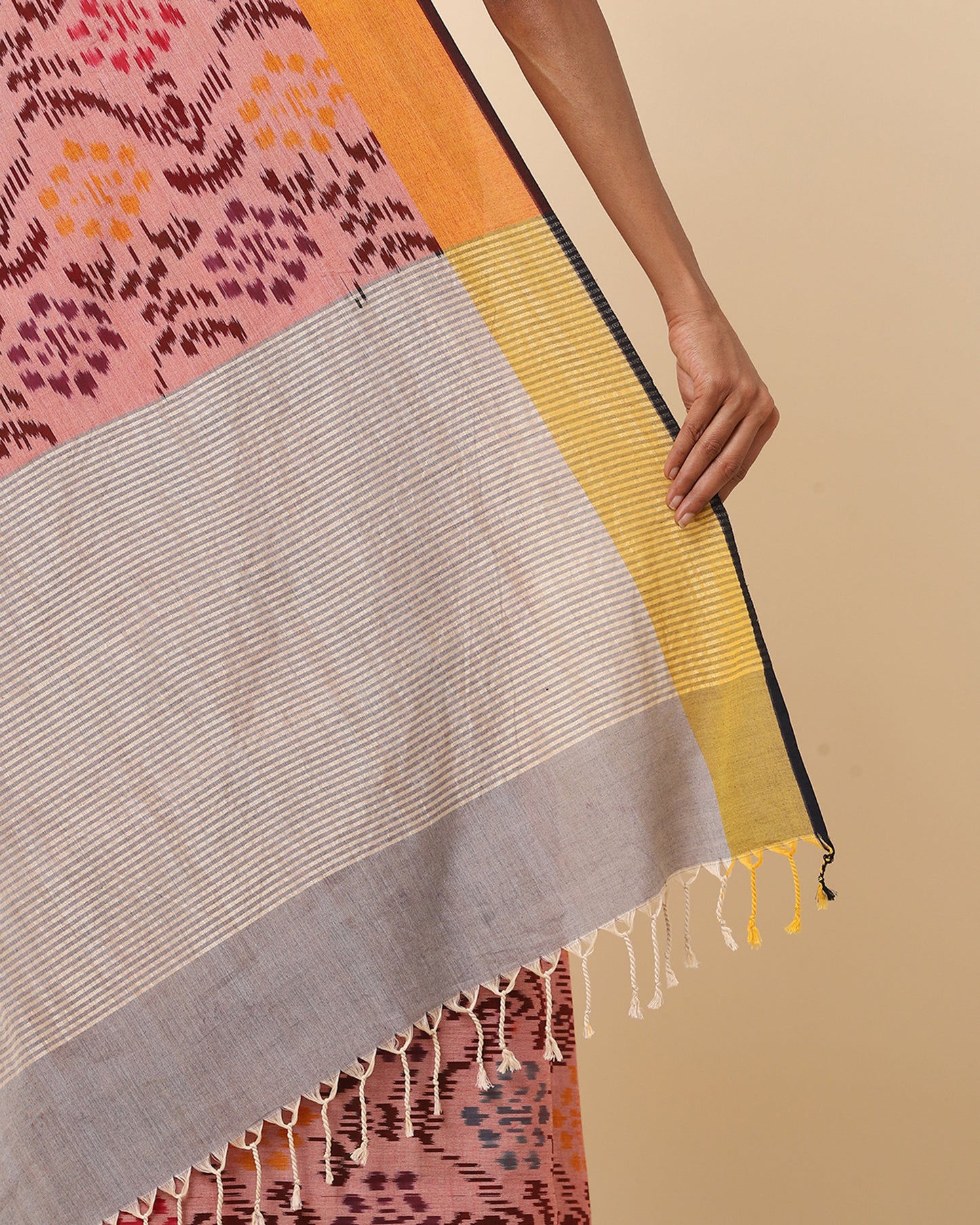 Aashi Warp Ikat Cotton Saree