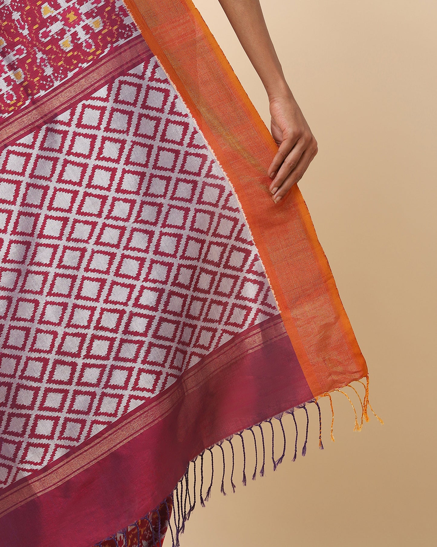 Ahilya Weft Ikat Cotton Silk Saree