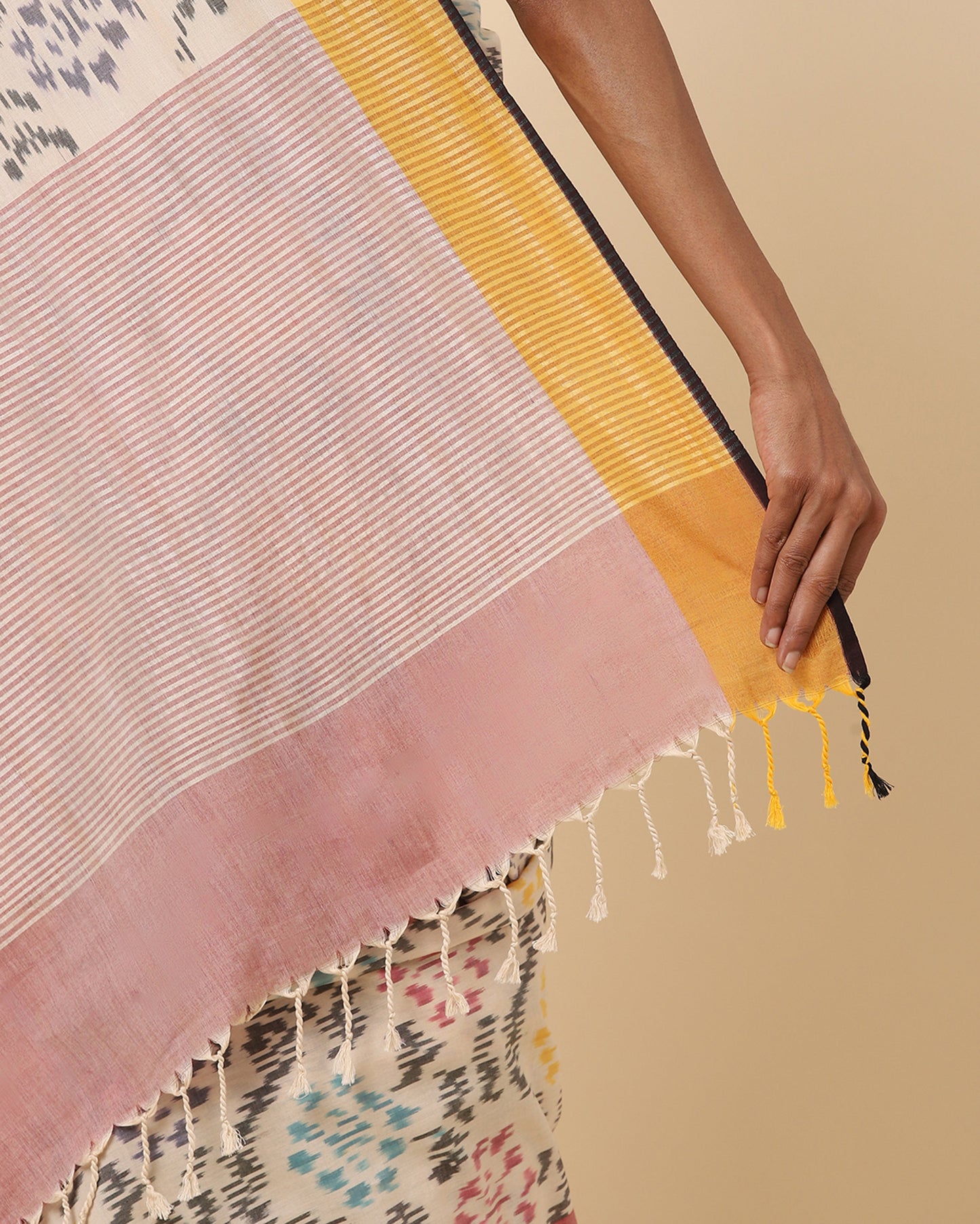 Aashi Warp Ikat Cotton Saree