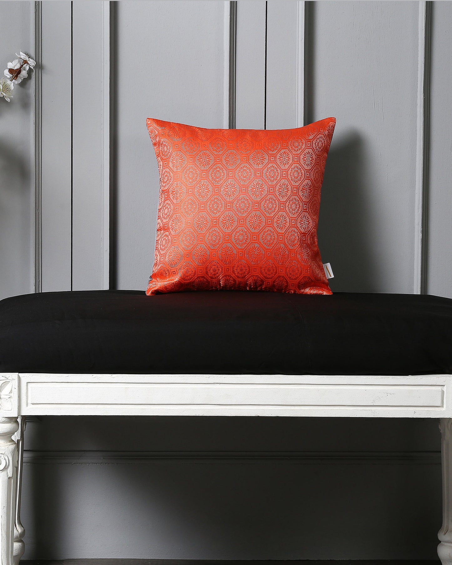 Seal Satin Brocade Silk Cushion Cover