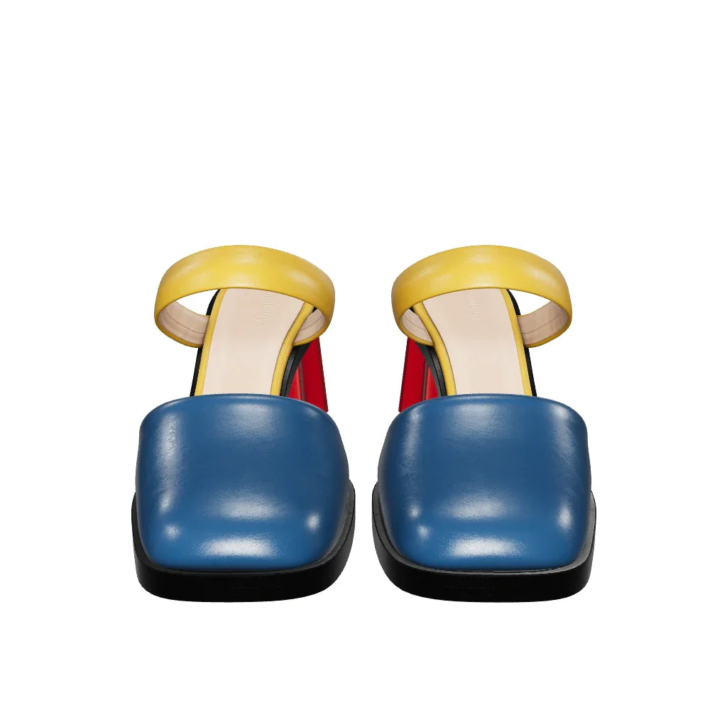 Pleated Heel Mule