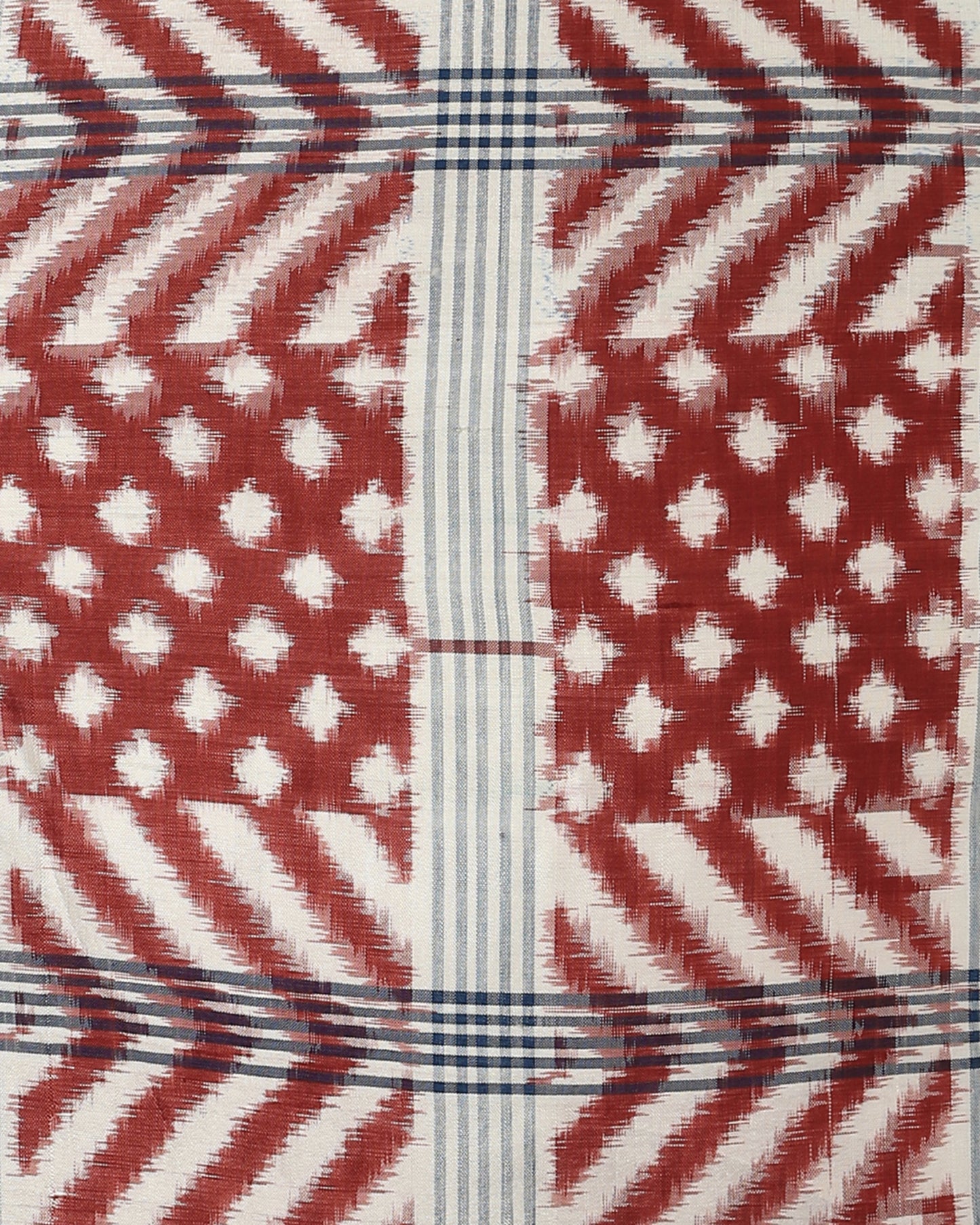Tartan Double Ikat Silk Cushion Cover