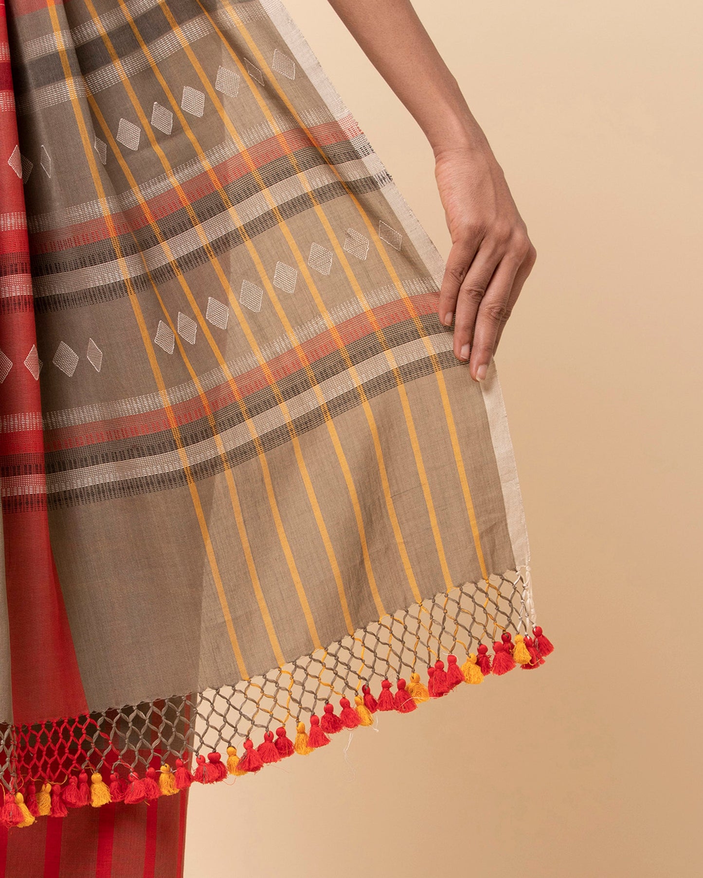 Chaupar Extra Weft Cotton Saree