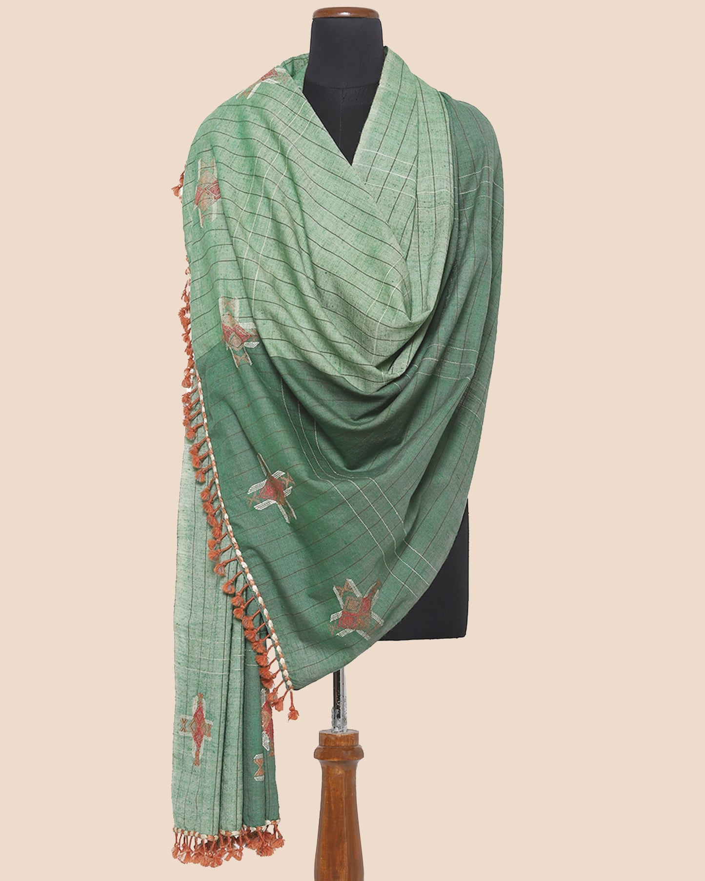 Rangmanch Extra Weft Wool Silk Shawl
