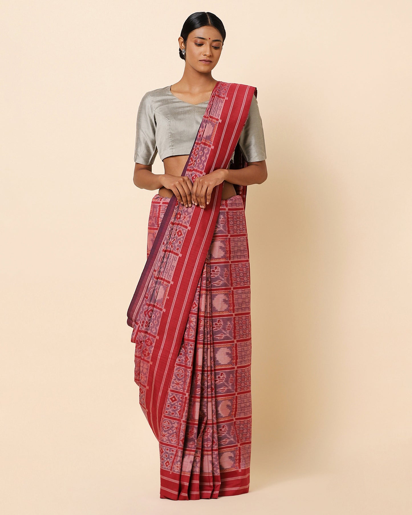 Yamini Warp Ikat Silk Saree