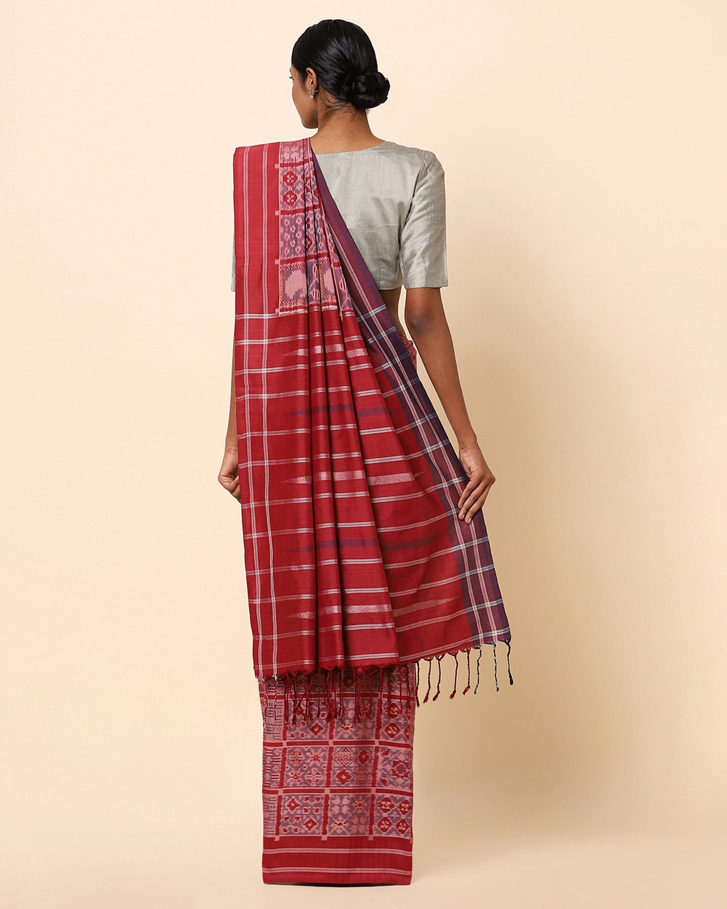 Yamini Warp Ikat Silk Saree
