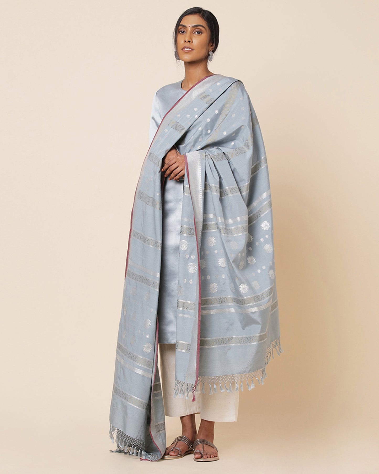 Nilofer Powdi Silk Cotton Dupatta