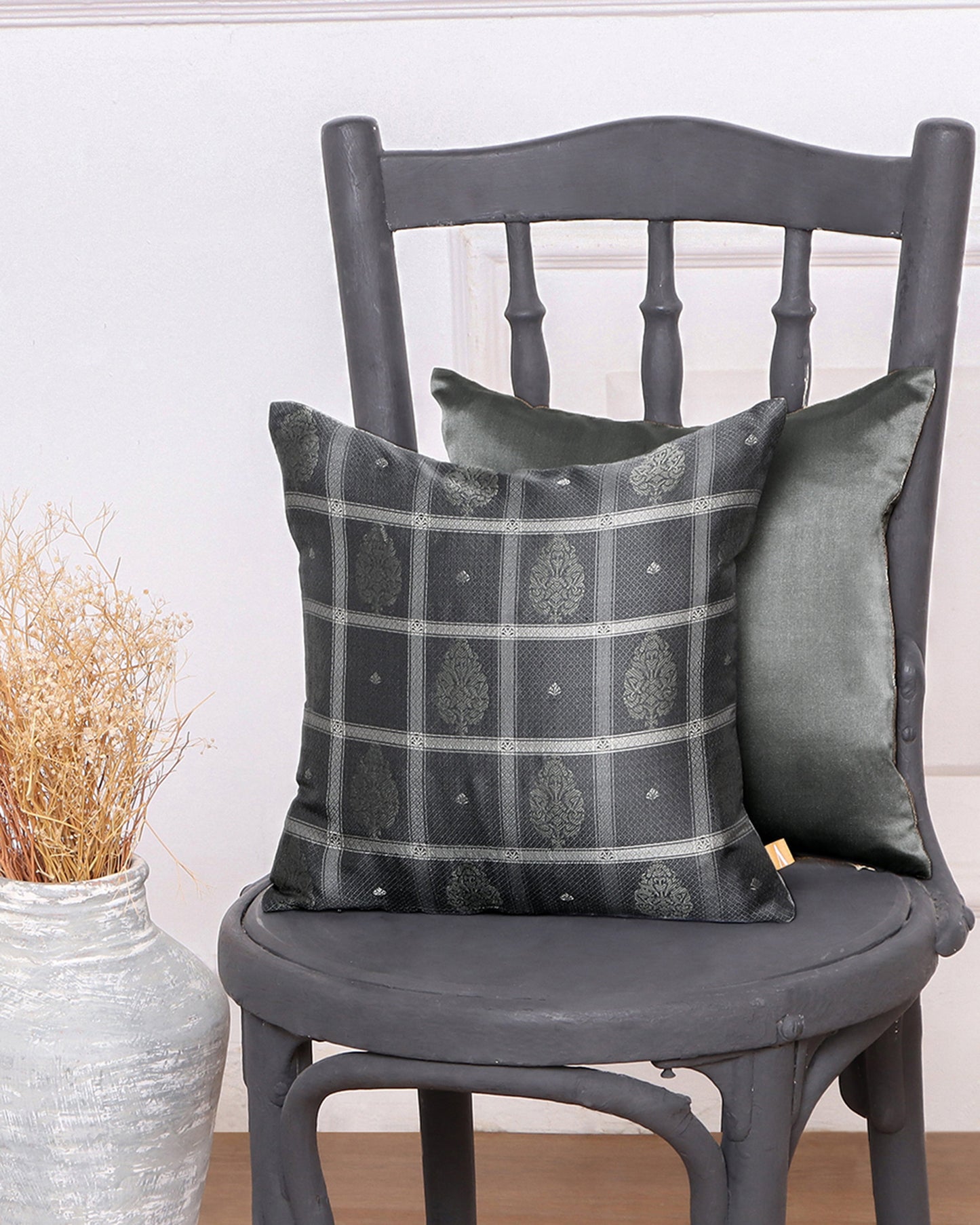 Anant Powdi Silk Cushion Cover