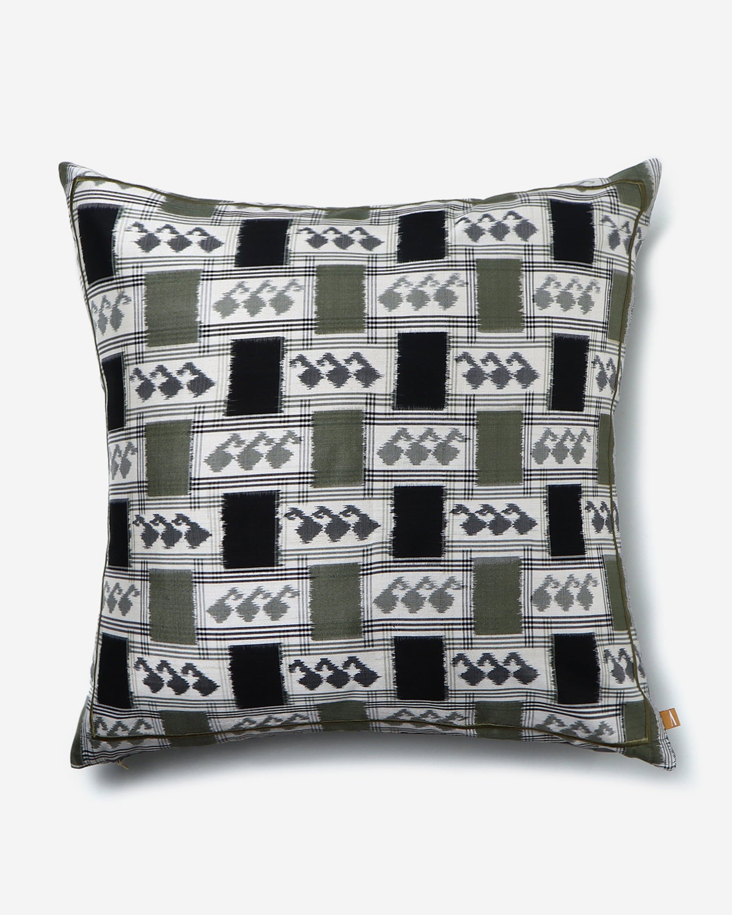 Agni Double Ikat Silk Cushion Cover