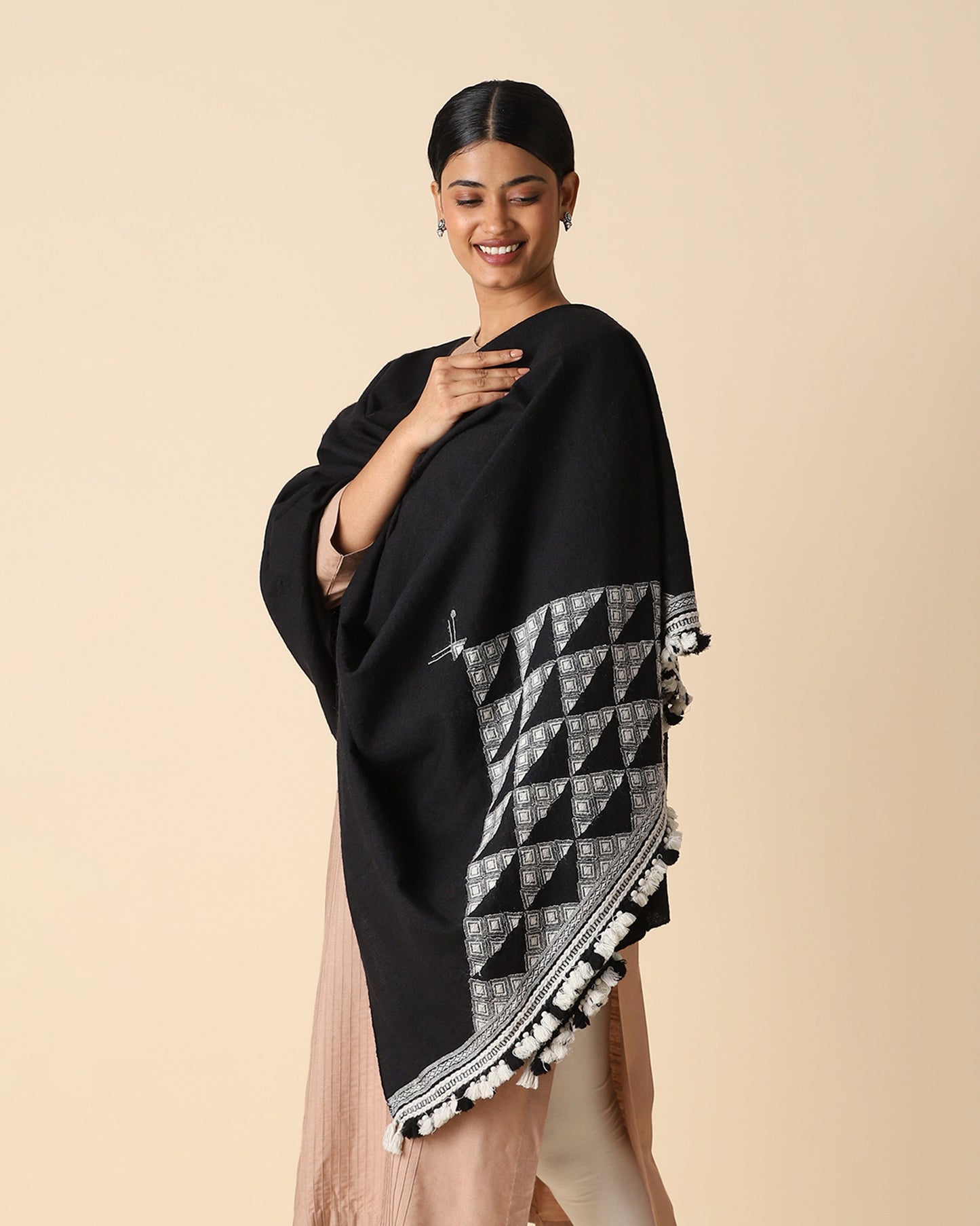 Urmi Extra Weft Wool Silk Shawl