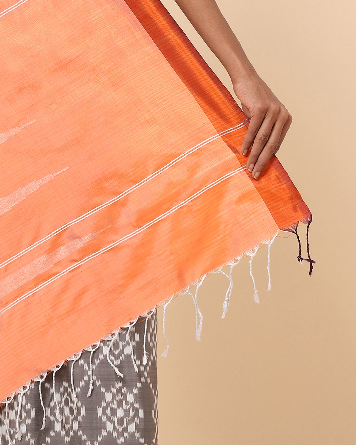 Aayu Weft Ikat Silk Saree