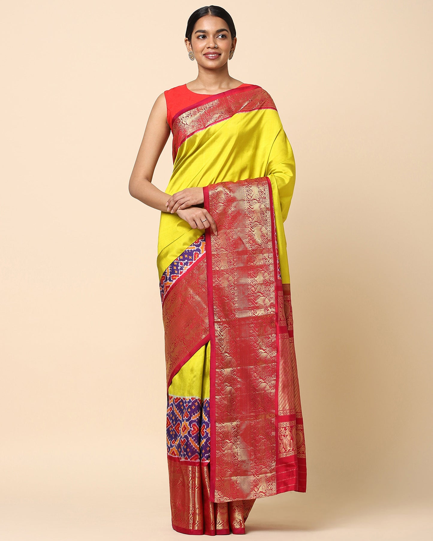 Aheli Weft Ikat Silk Saree