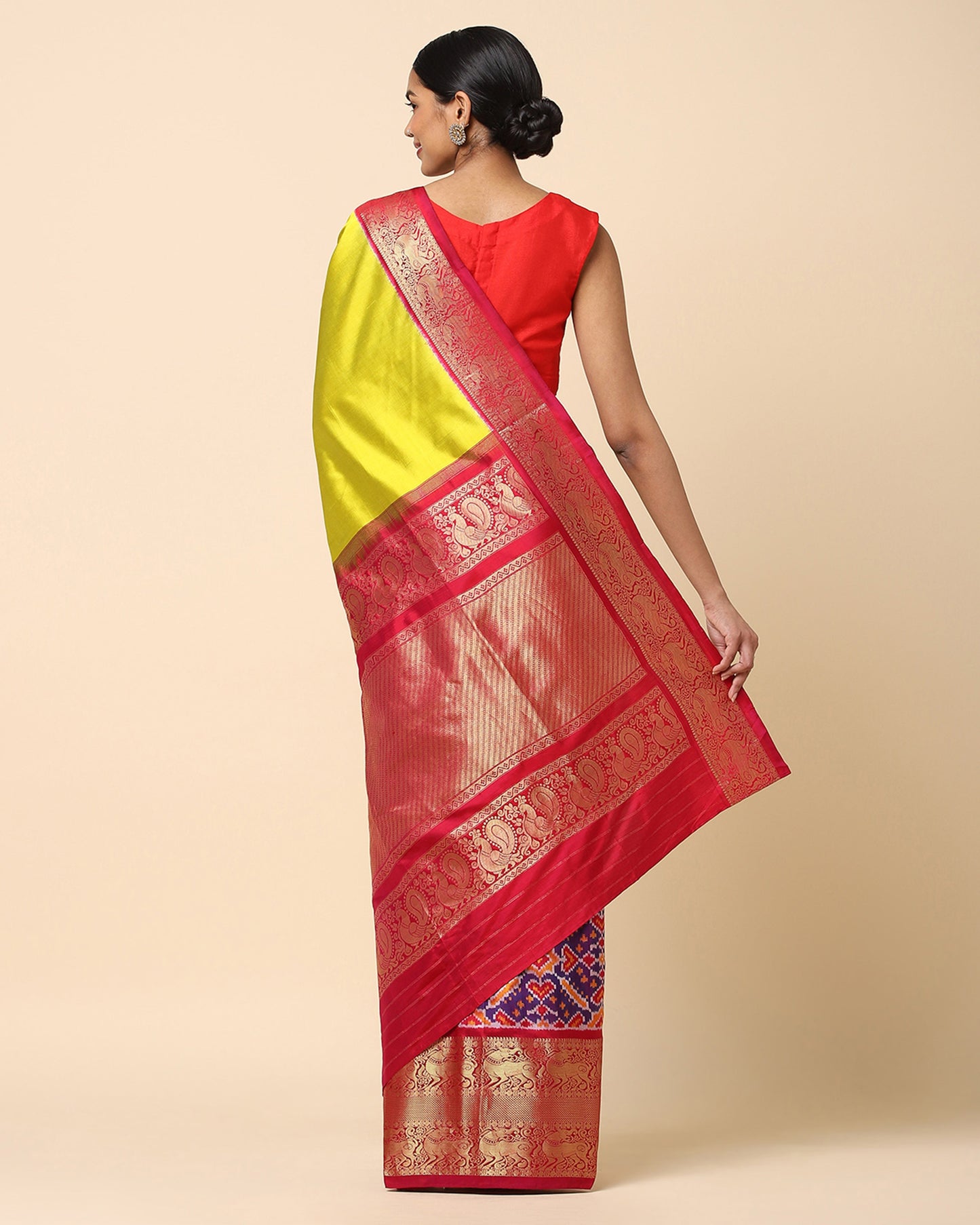 Aheli Weft Ikat Silk Saree