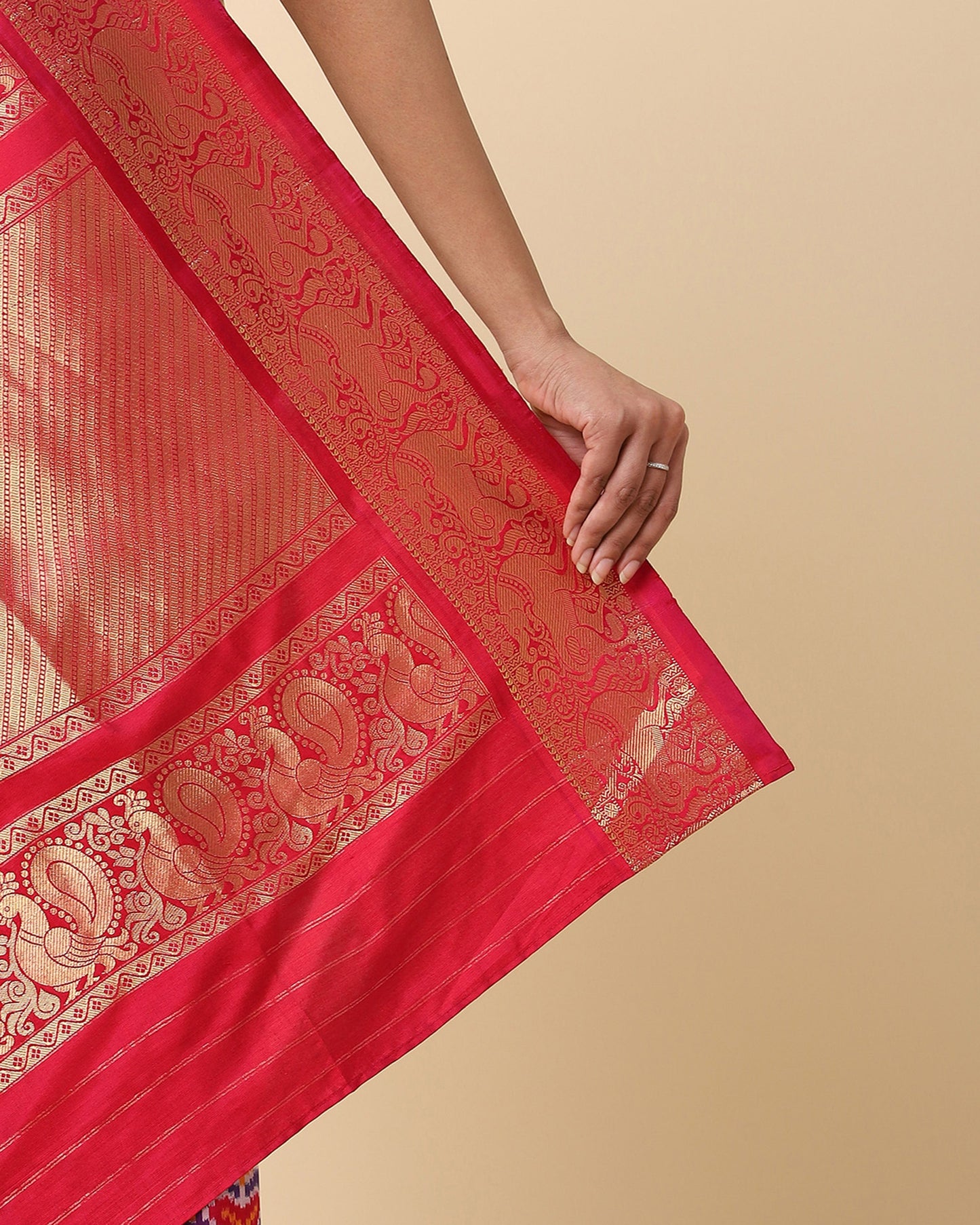 Aheli Weft Ikat Silk Saree