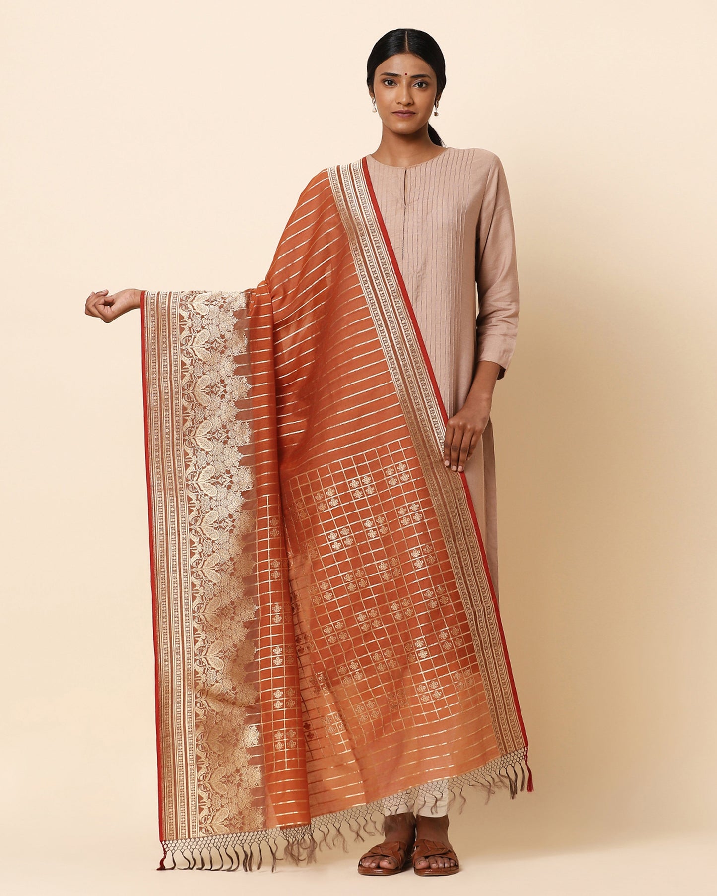 Tarang Kadwa Silk Cotton Dupatta
