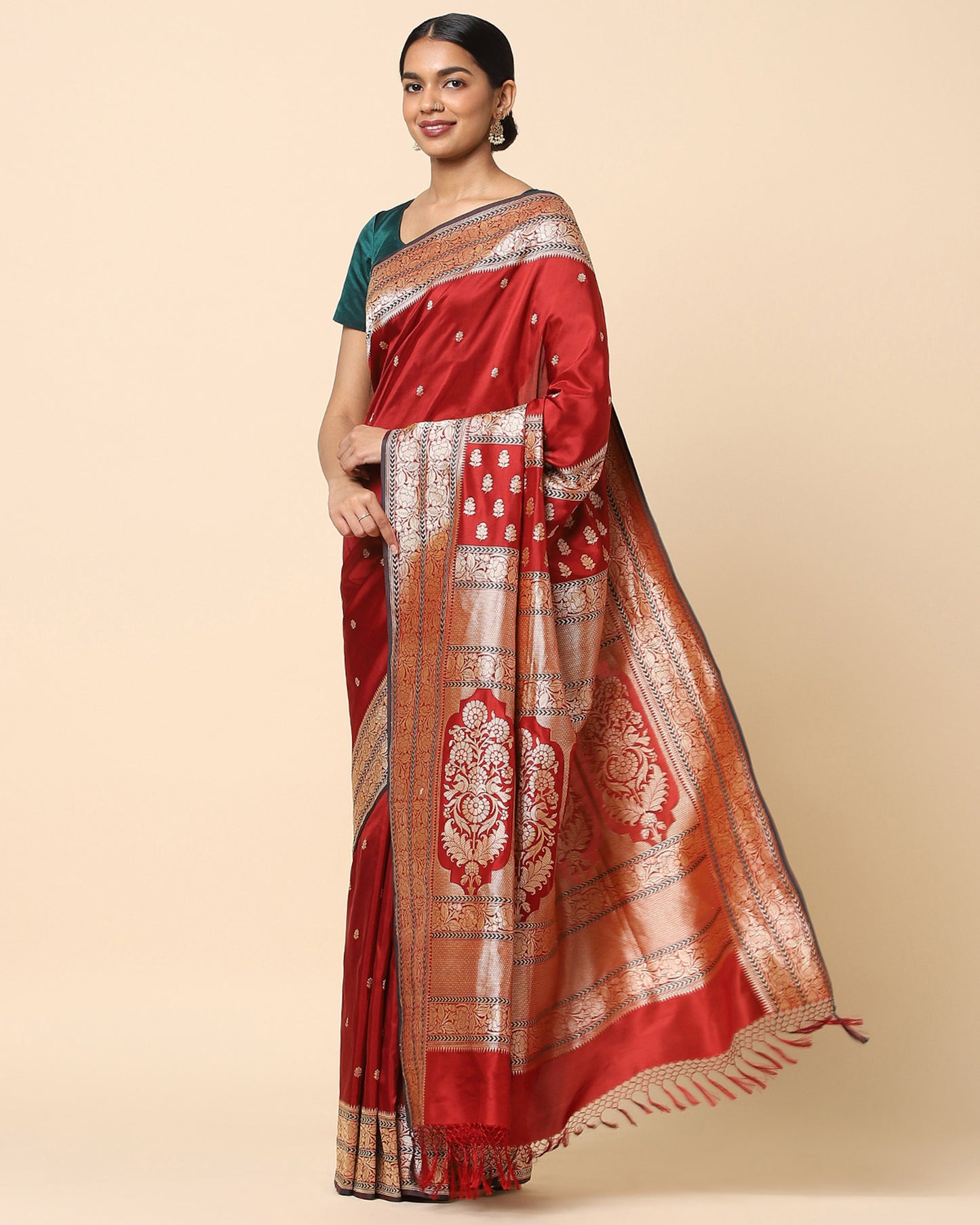 Bagh Kadwa Silk Saree