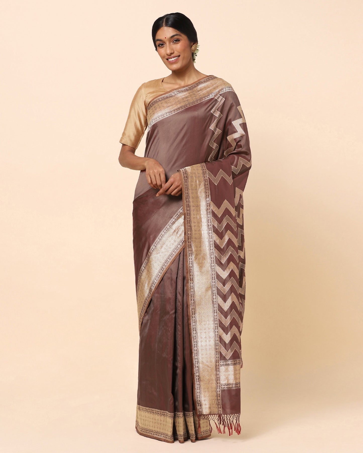 Dhruvi Kadwa Silk Saree