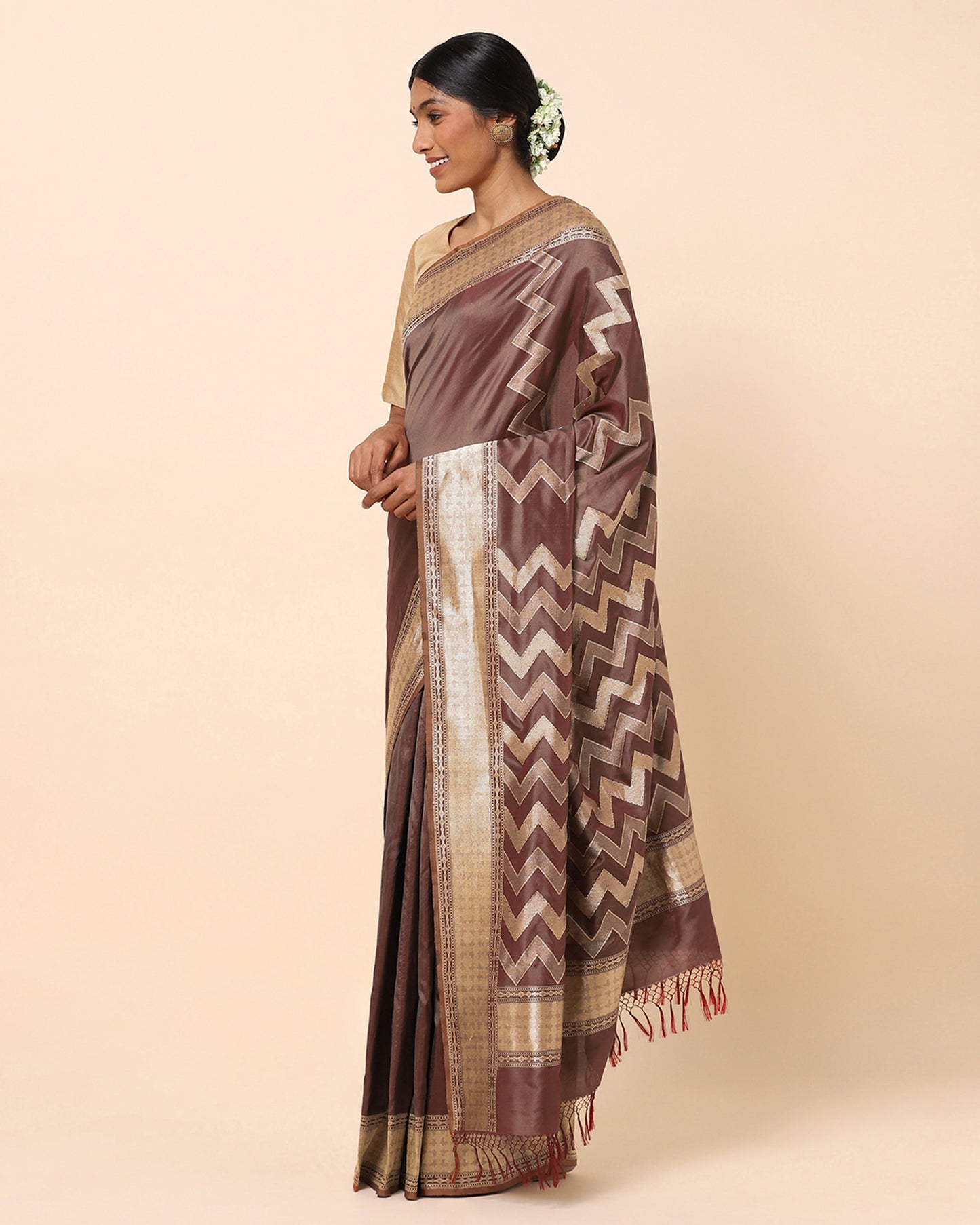 Dhruvi Kadwa Silk Saree