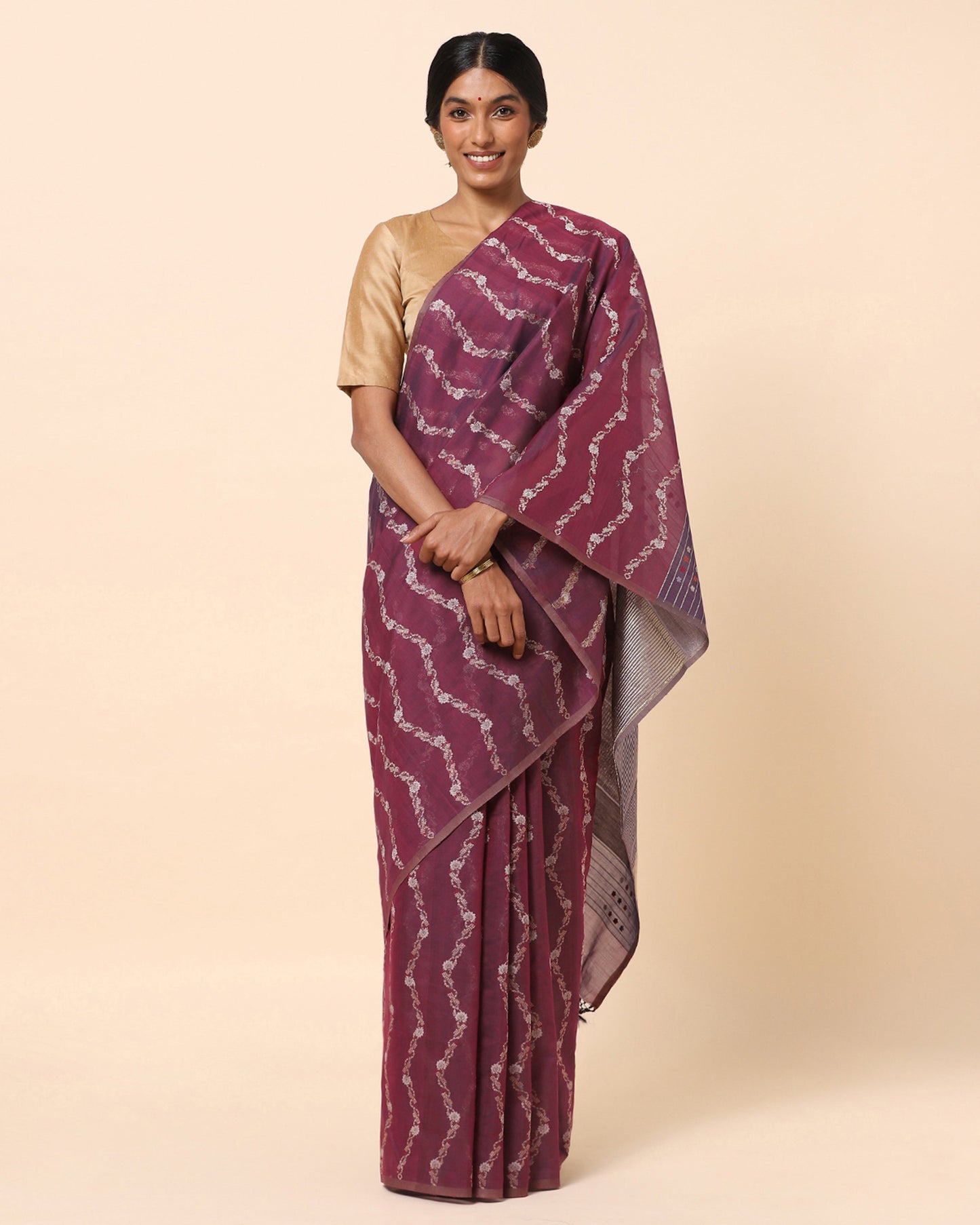 Varsha Kadwa Silk Cotton Saree