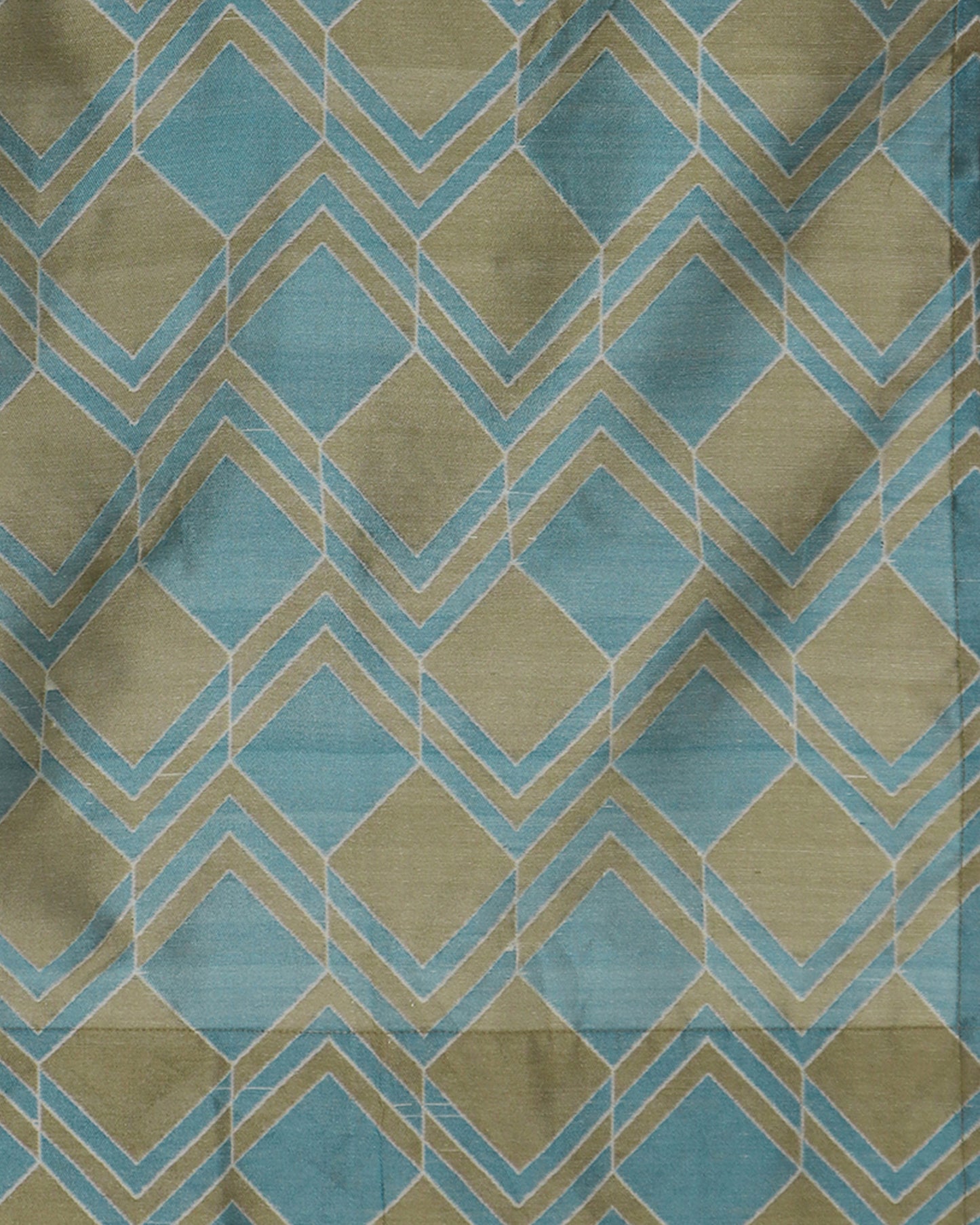 Tiles Cutwork Silk Curtain