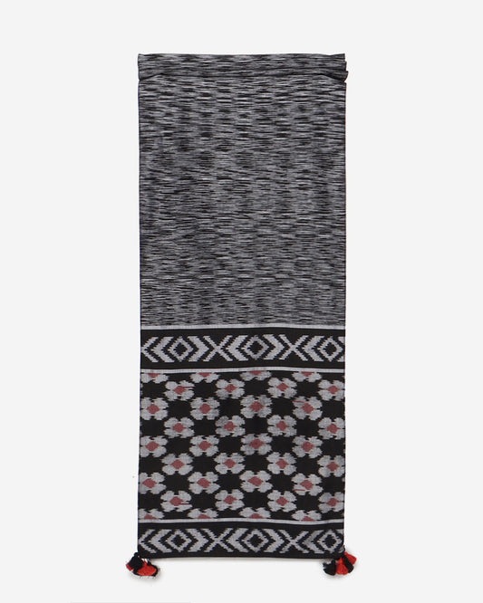 Danveer Weft Ikat Cotton Silk Table Runner