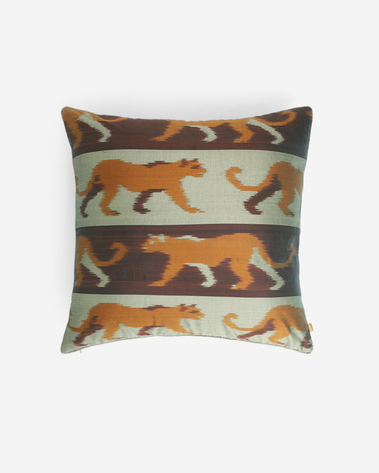 Varuni Weft Ikat Cotton Silk Cushion Cover