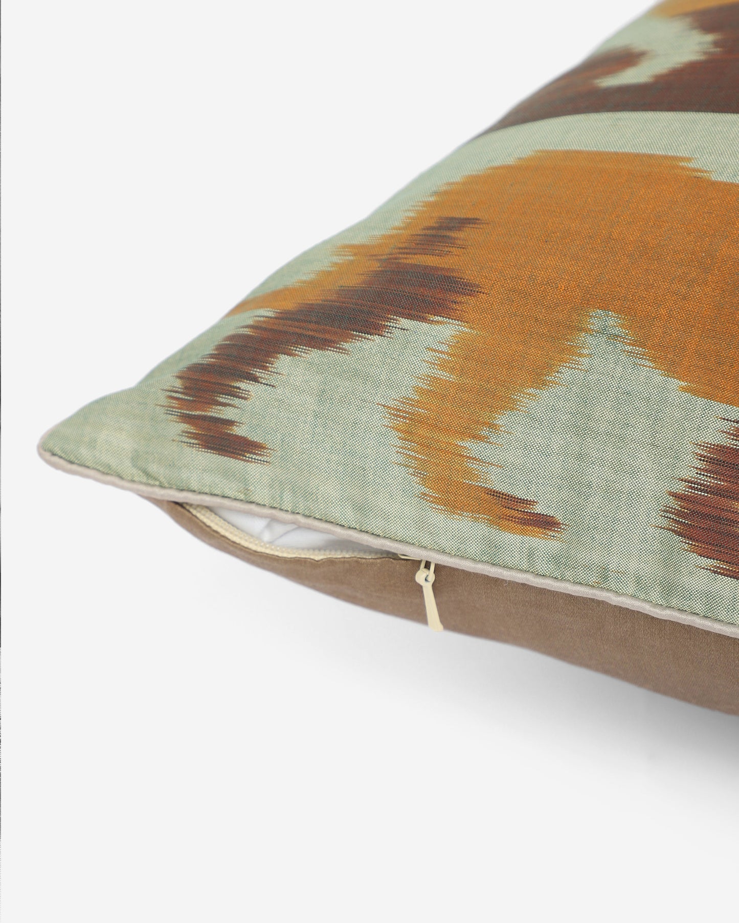Varuni Weft Ikat Cotton Silk Cushion Cover