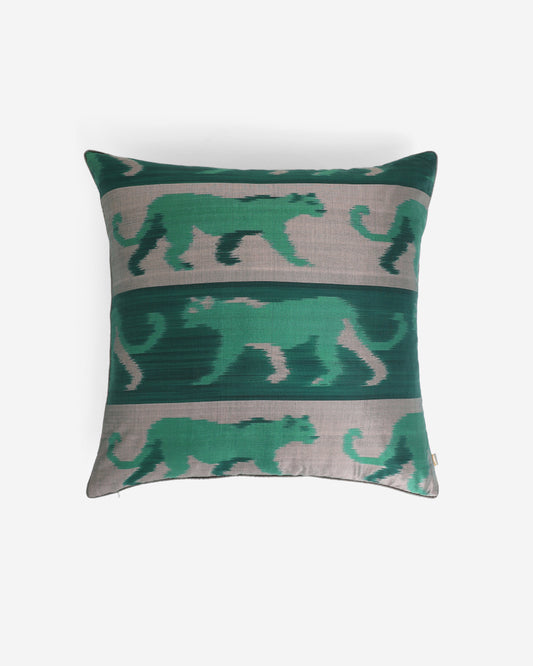 Varuni Weft Ikat Cotton Silk Cushion Cover