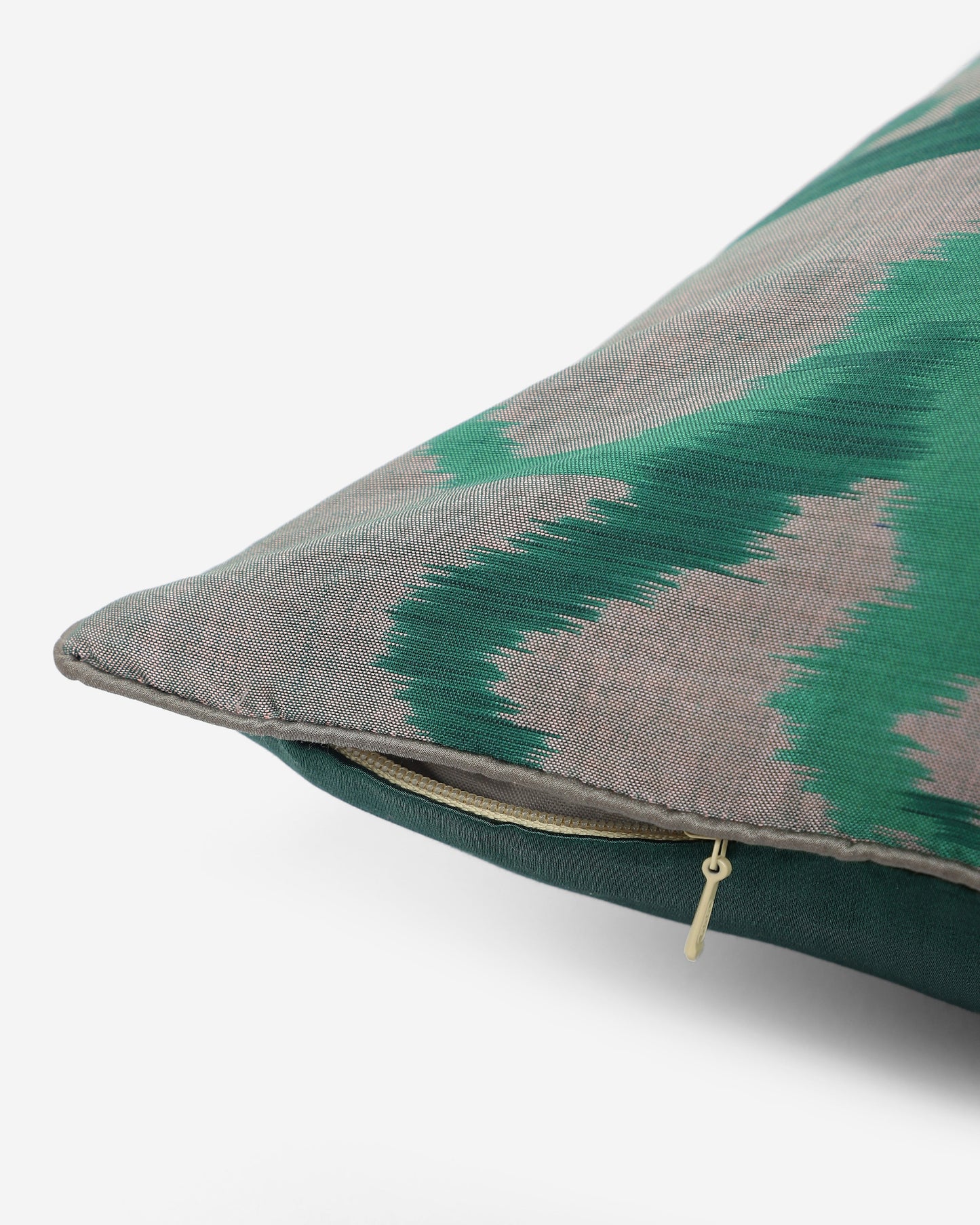 Varuni Weft Ikat Cotton Silk Cushion Cover