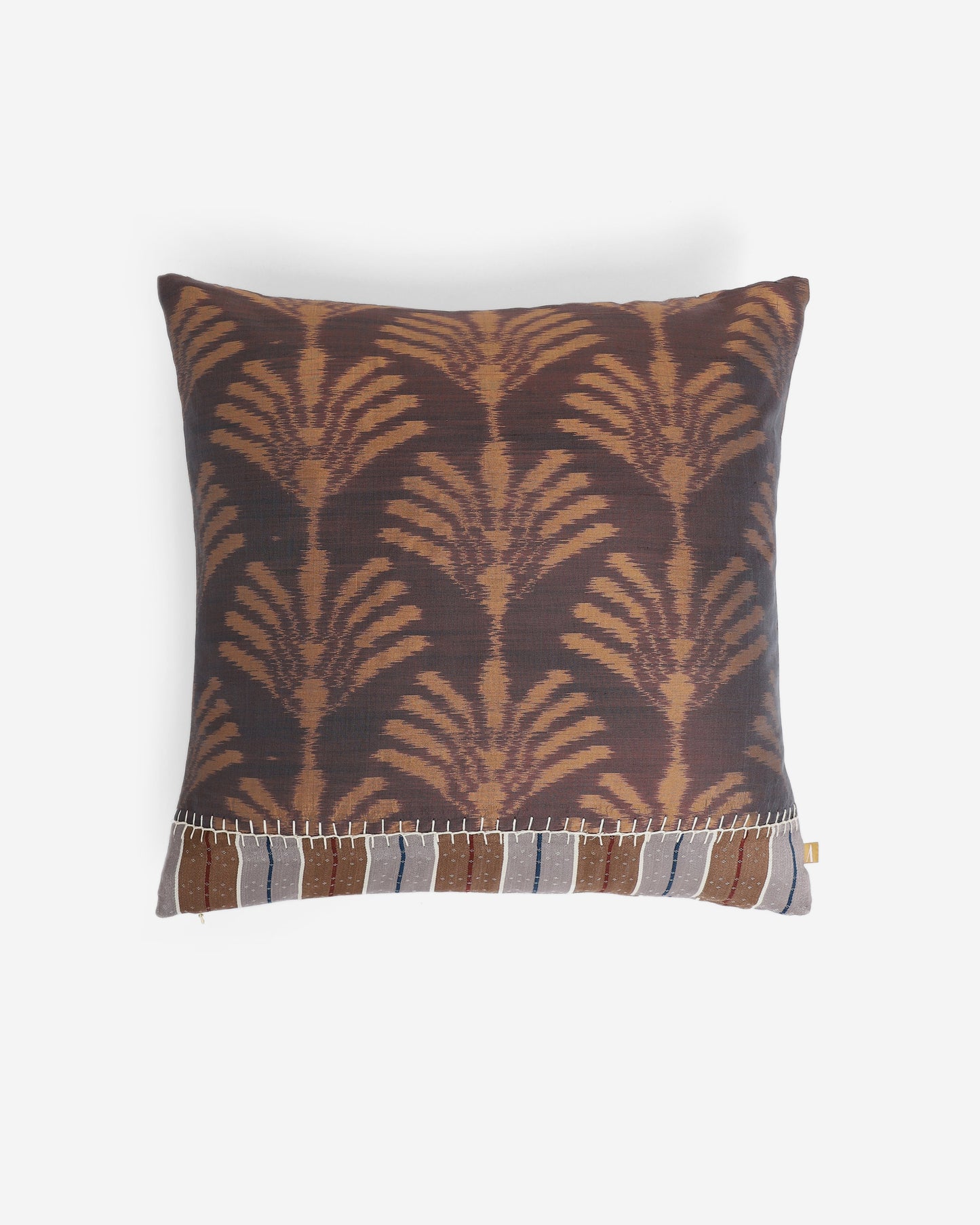 Vasu Weft Ikat Cotton Silk Cushion Cover