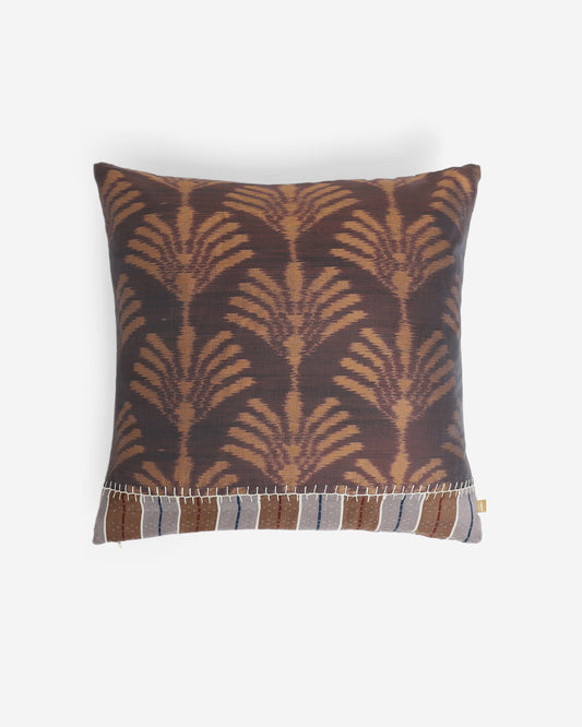 Vasu Weft Ikat Cotton Silk Cushion Cover