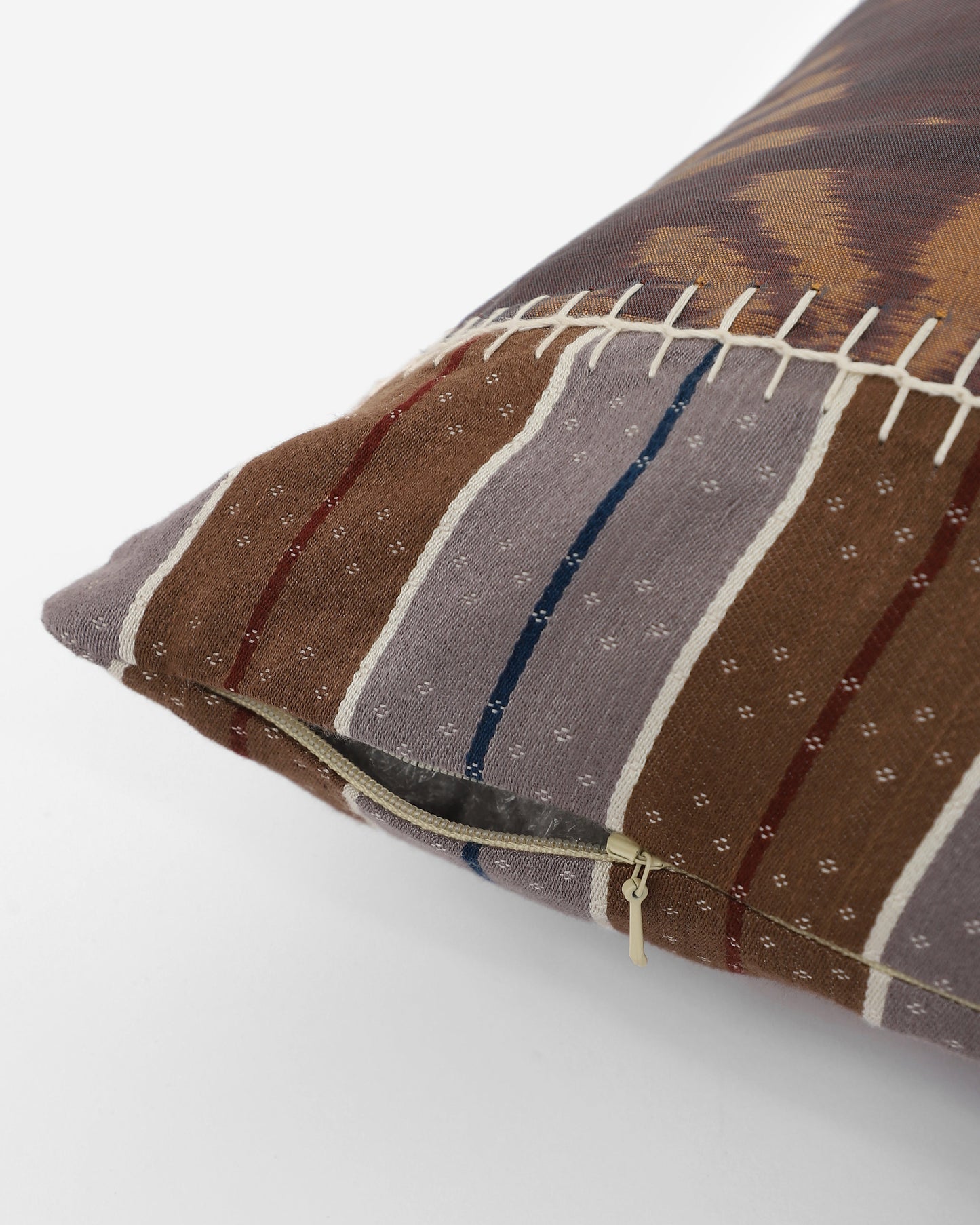 Vasu Weft Ikat Cotton Silk Cushion Cover