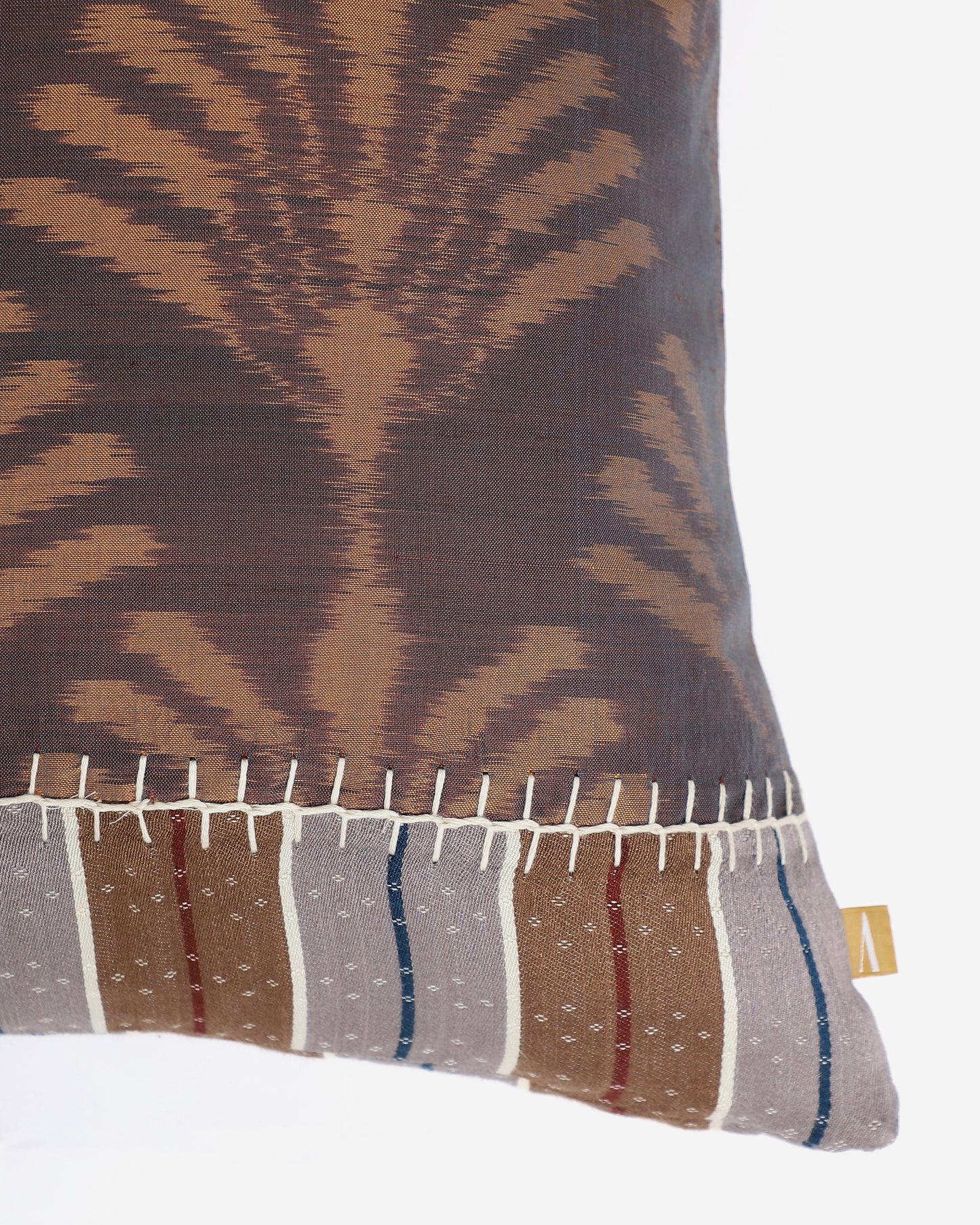 Vasu Weft Ikat Cotton Silk Cushion Cover