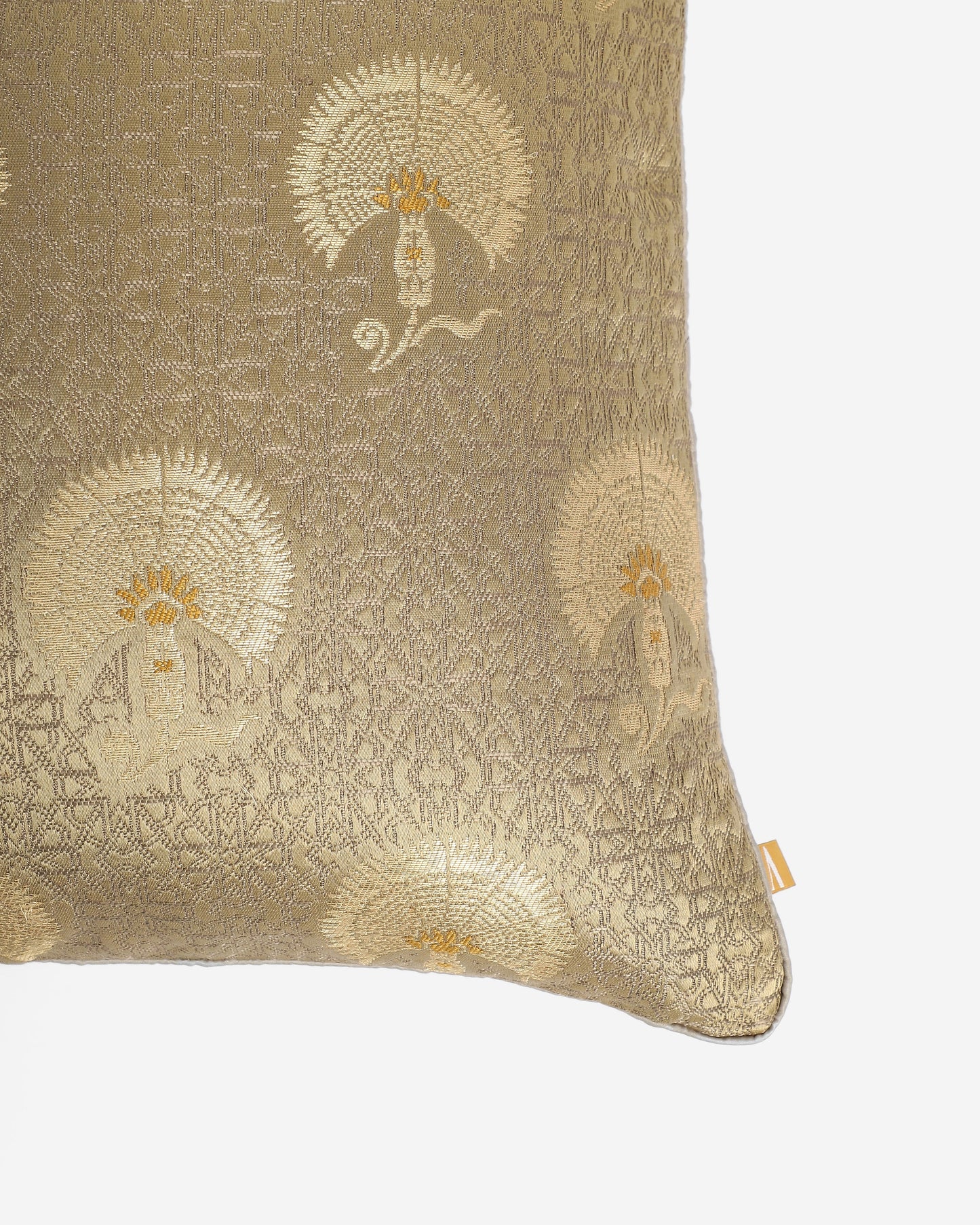 Damla Satin Brocade Silk Cushion Cover