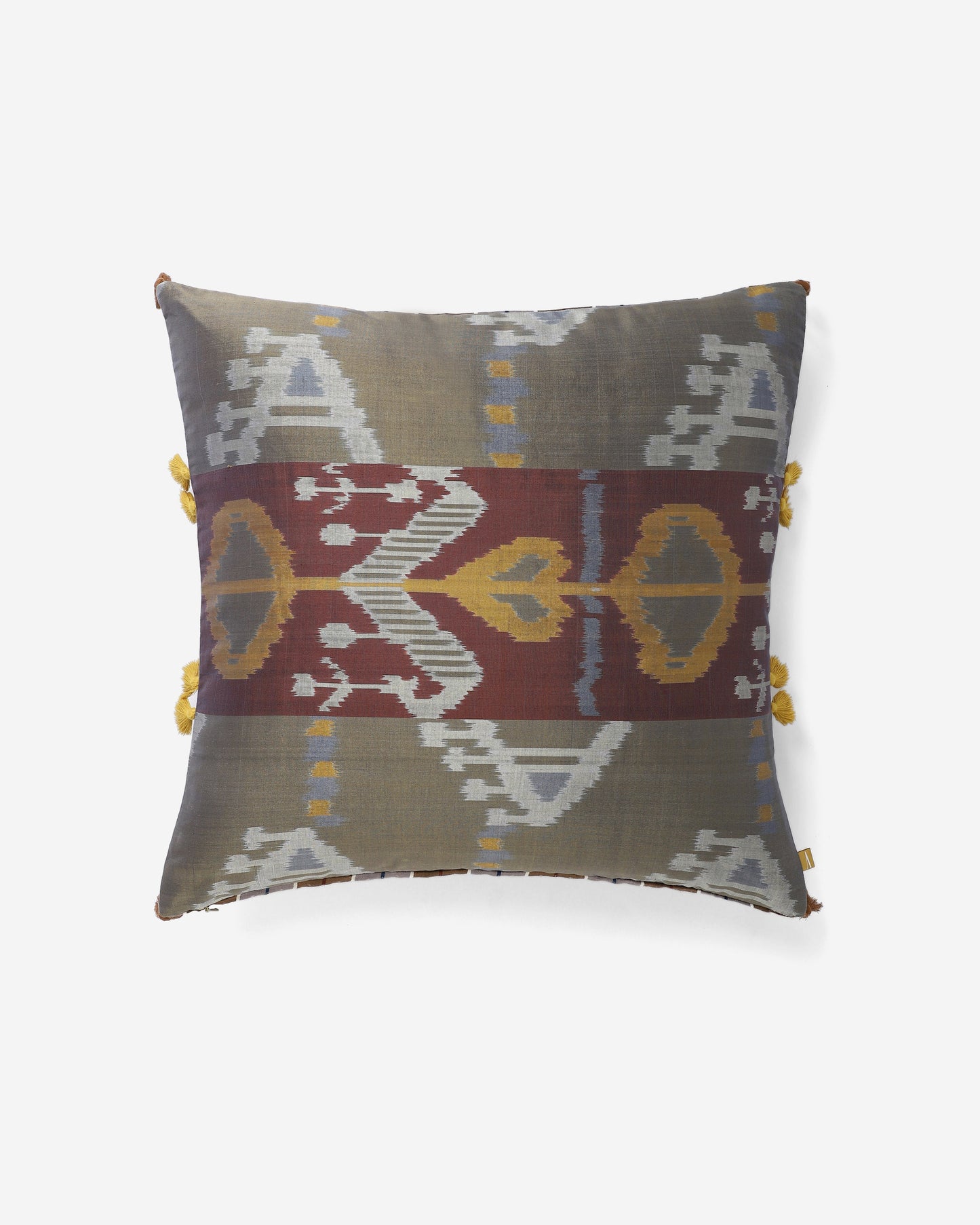 Sefa Weft Ikat Cotton Silk Cushion Cover