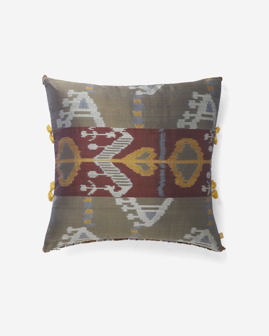 Sefa Weft Ikat Cotton Silk Cushion Cover