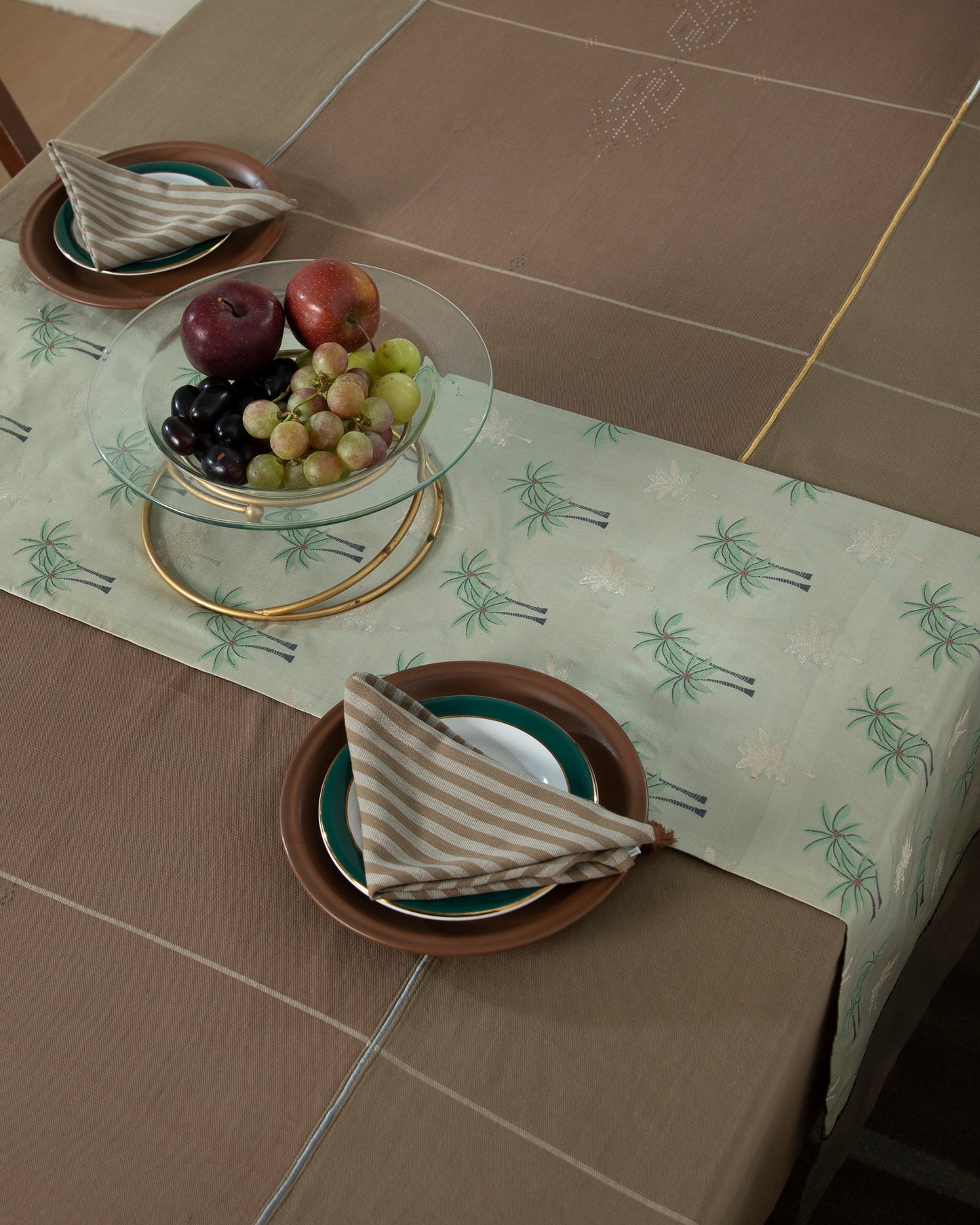Aranya Powdi Silk Cotton Table Runner