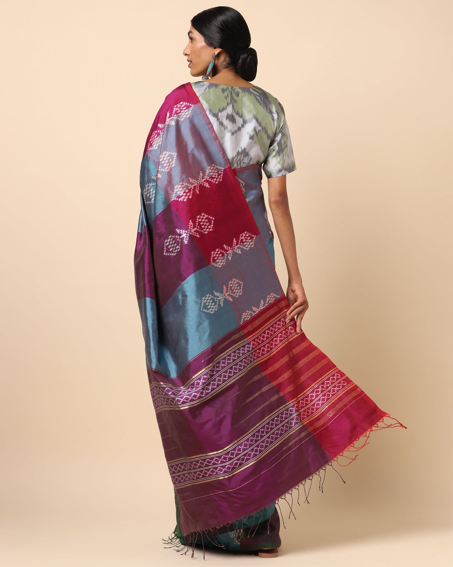Abhitha Weft Ikat Silk Saree