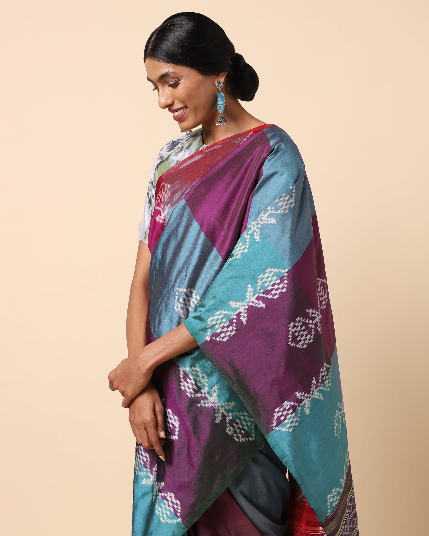 Abhitha Weft Ikat Silk Saree