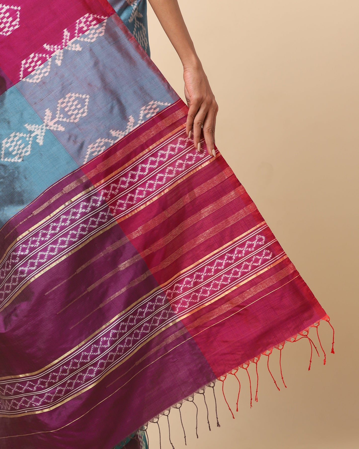 Abhitha Weft Ikat Silk Saree