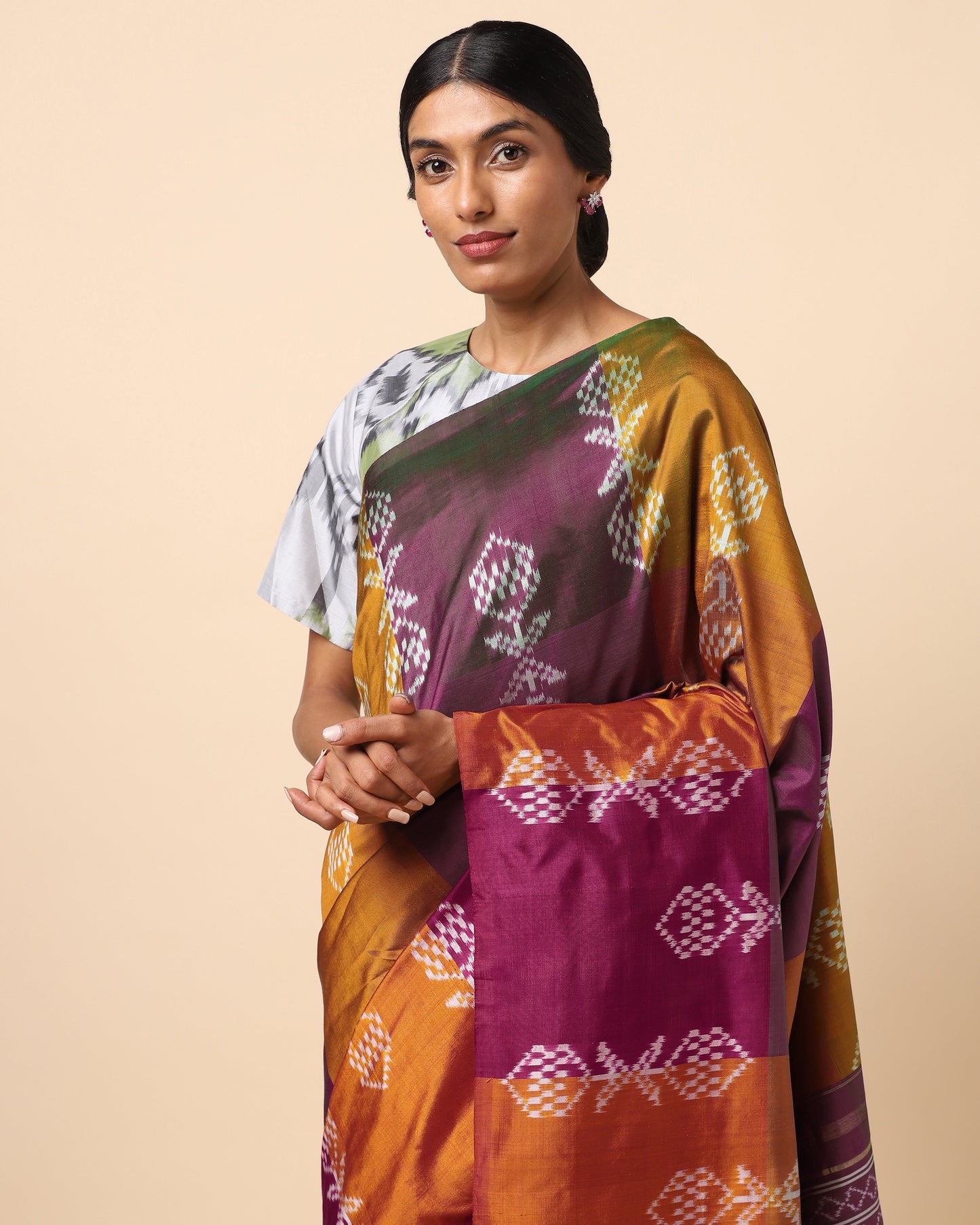 Abhitha Weft Ikat Silk Saree