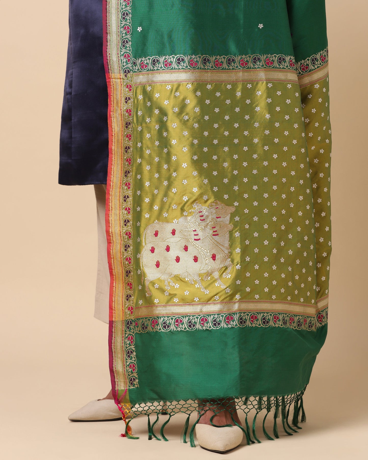 Nandi Kadwa Silk Dupatta