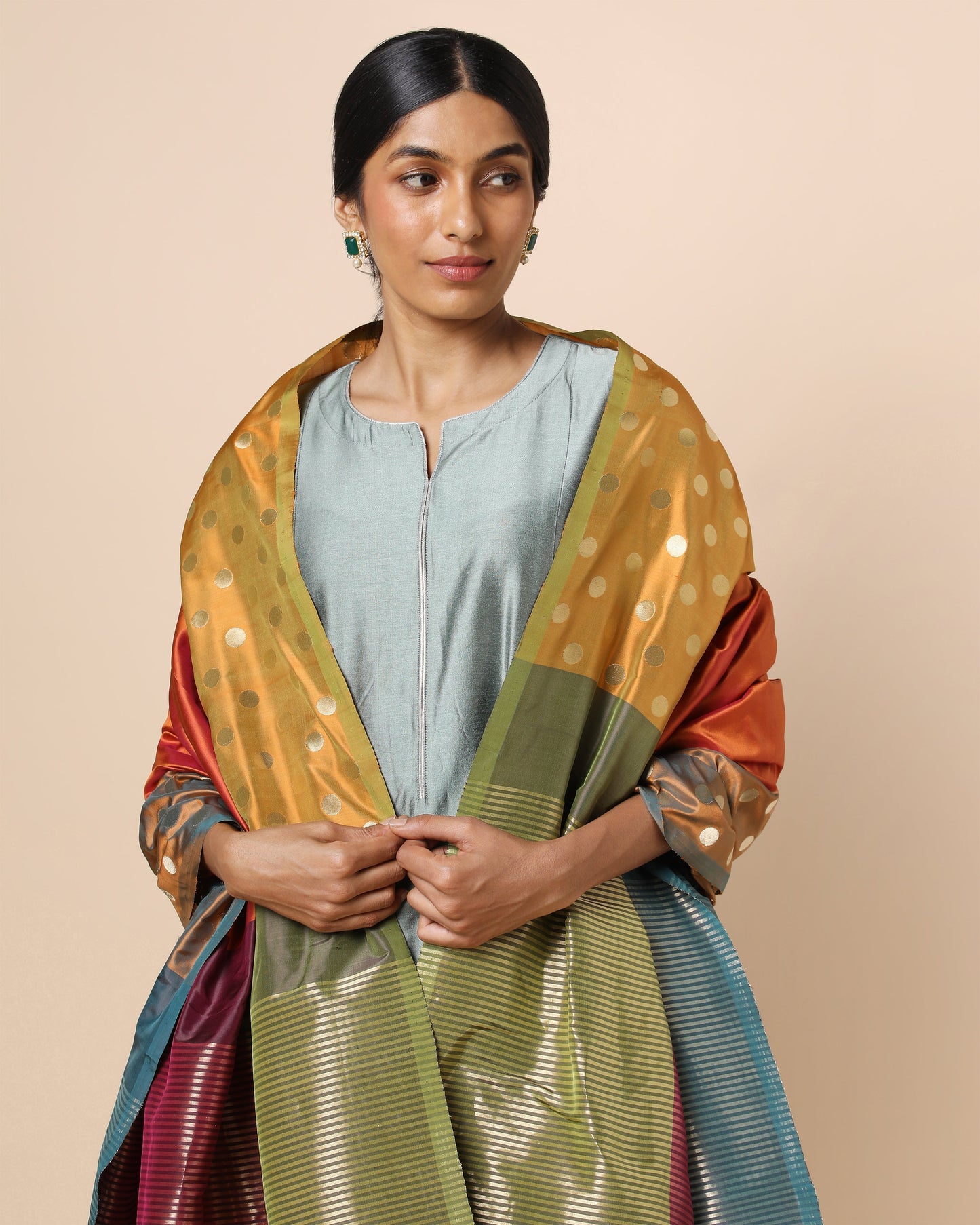 Ashni Cutwork Silk Dupatta