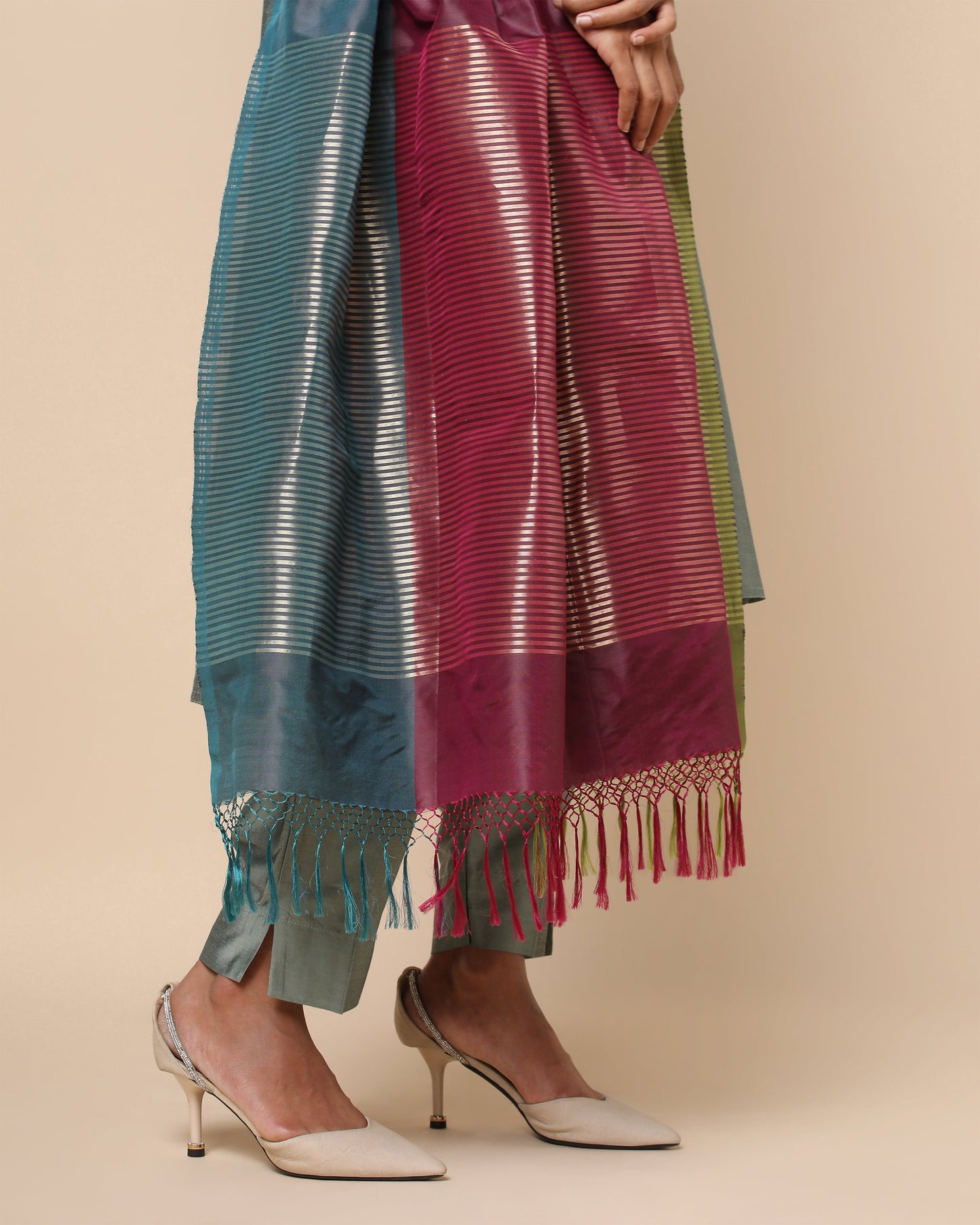 Ashni Cutwork Silk Dupatta