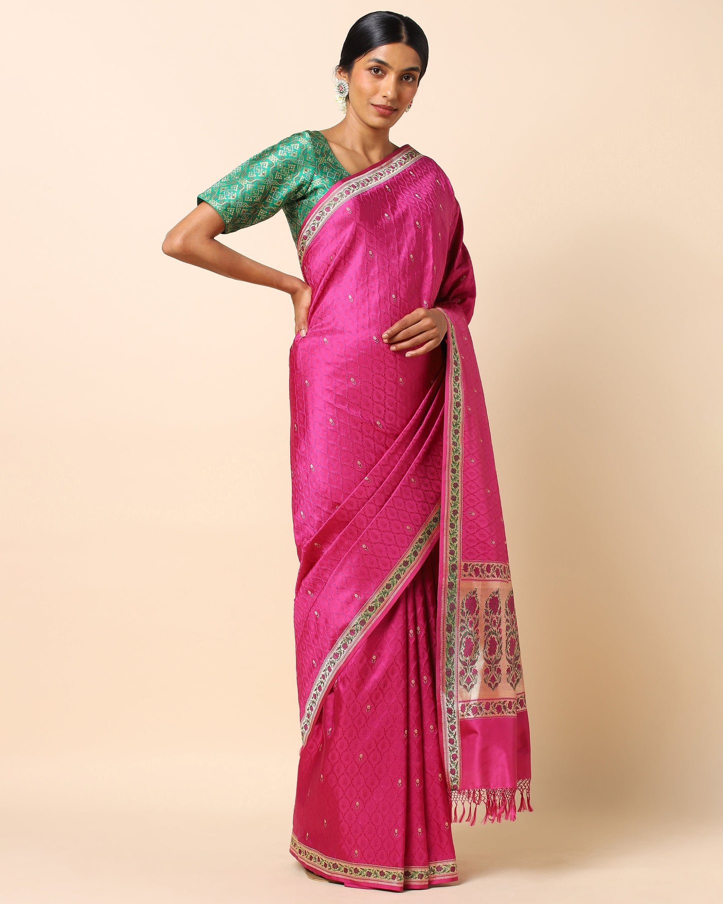 Darsh Tanchoi and Kadwa Silk Saree