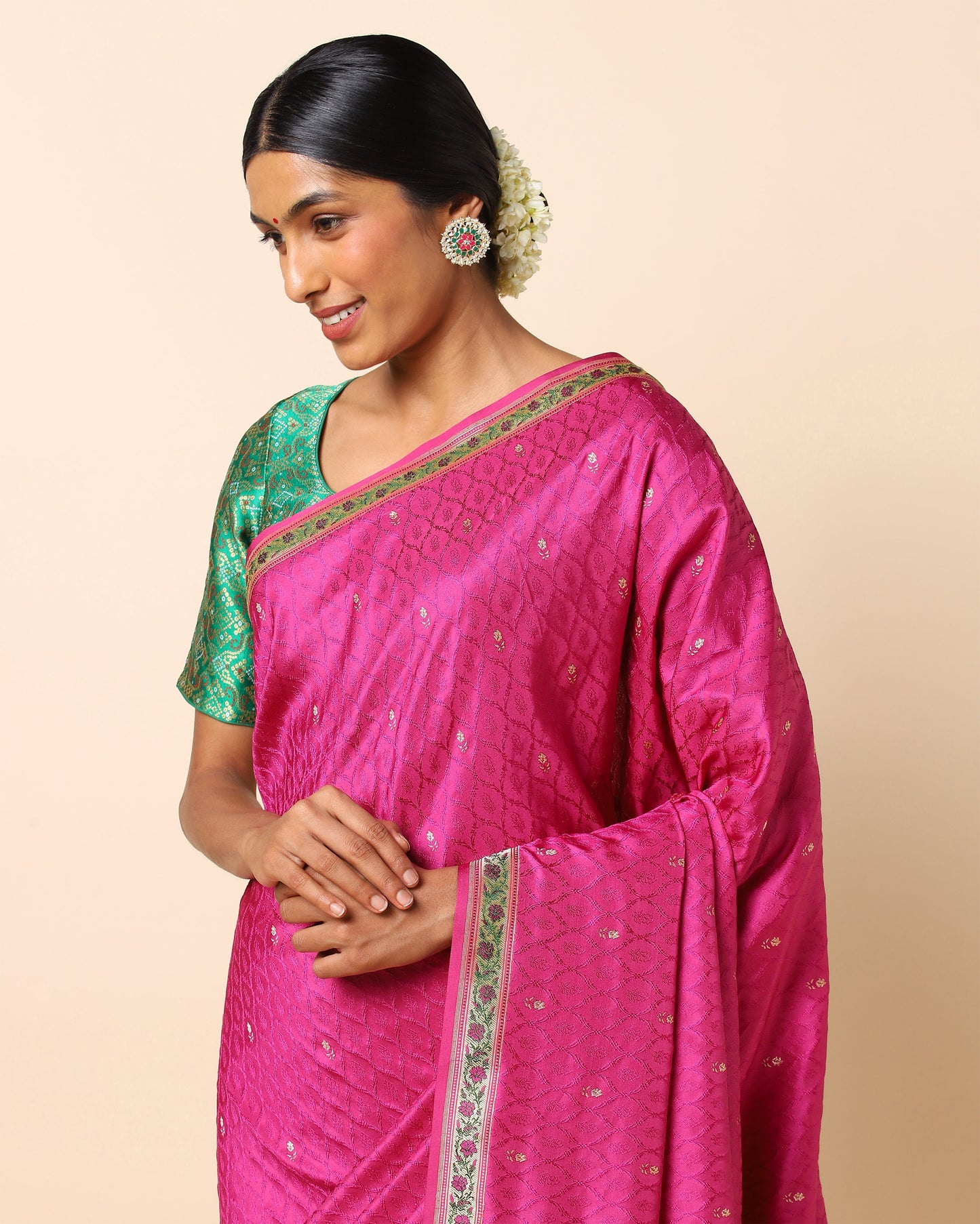 Darsh Tanchoi and Kadwa Silk Saree