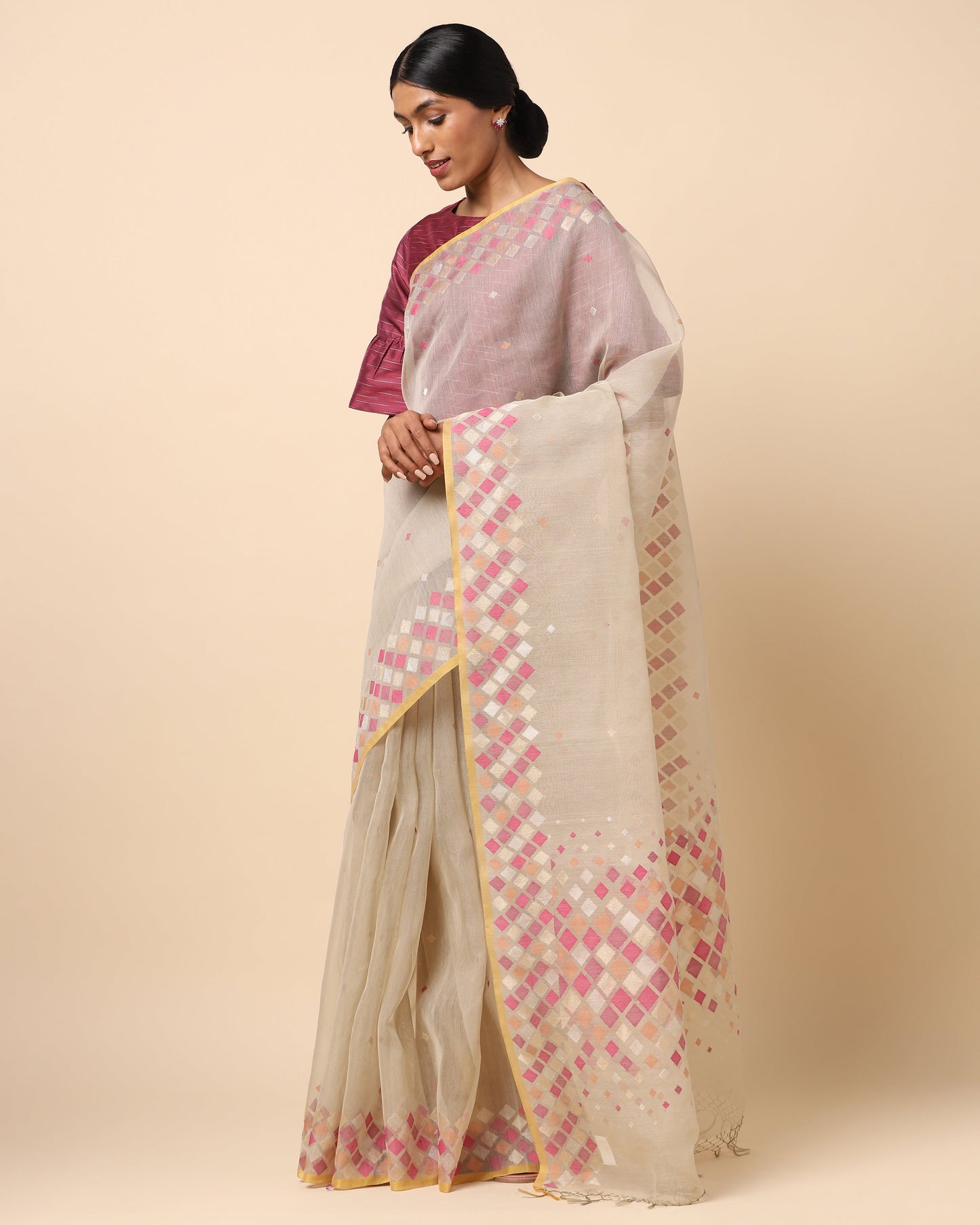 Shikha Jamdani Silk Cotton Saree